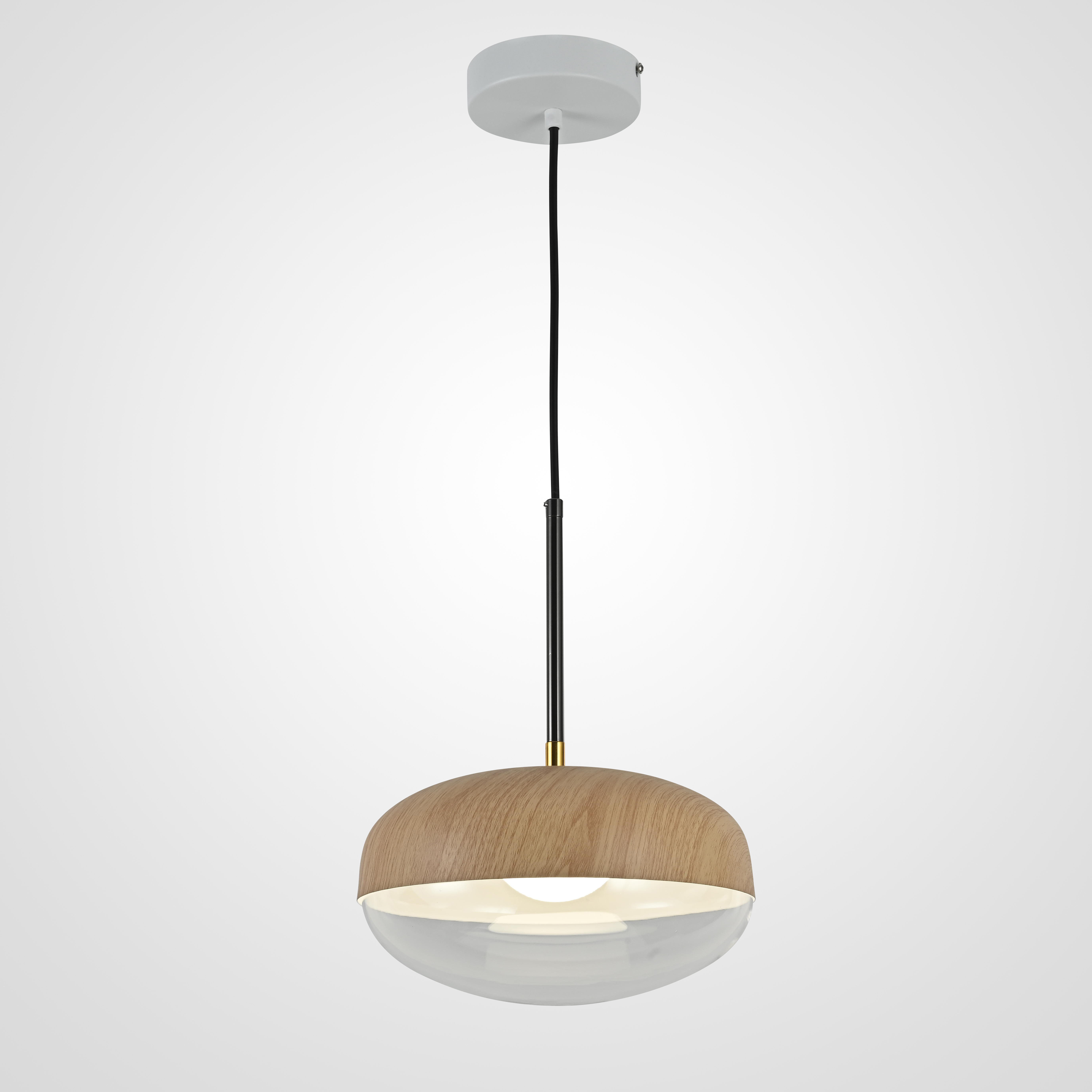 Подвесной светильник ODVEIG light brown 25,5*25,5*35 см, 1*LED*15W, 3000, 4000, 6000K, ImperiumLoft odveig01, Коричневый, Чёрный