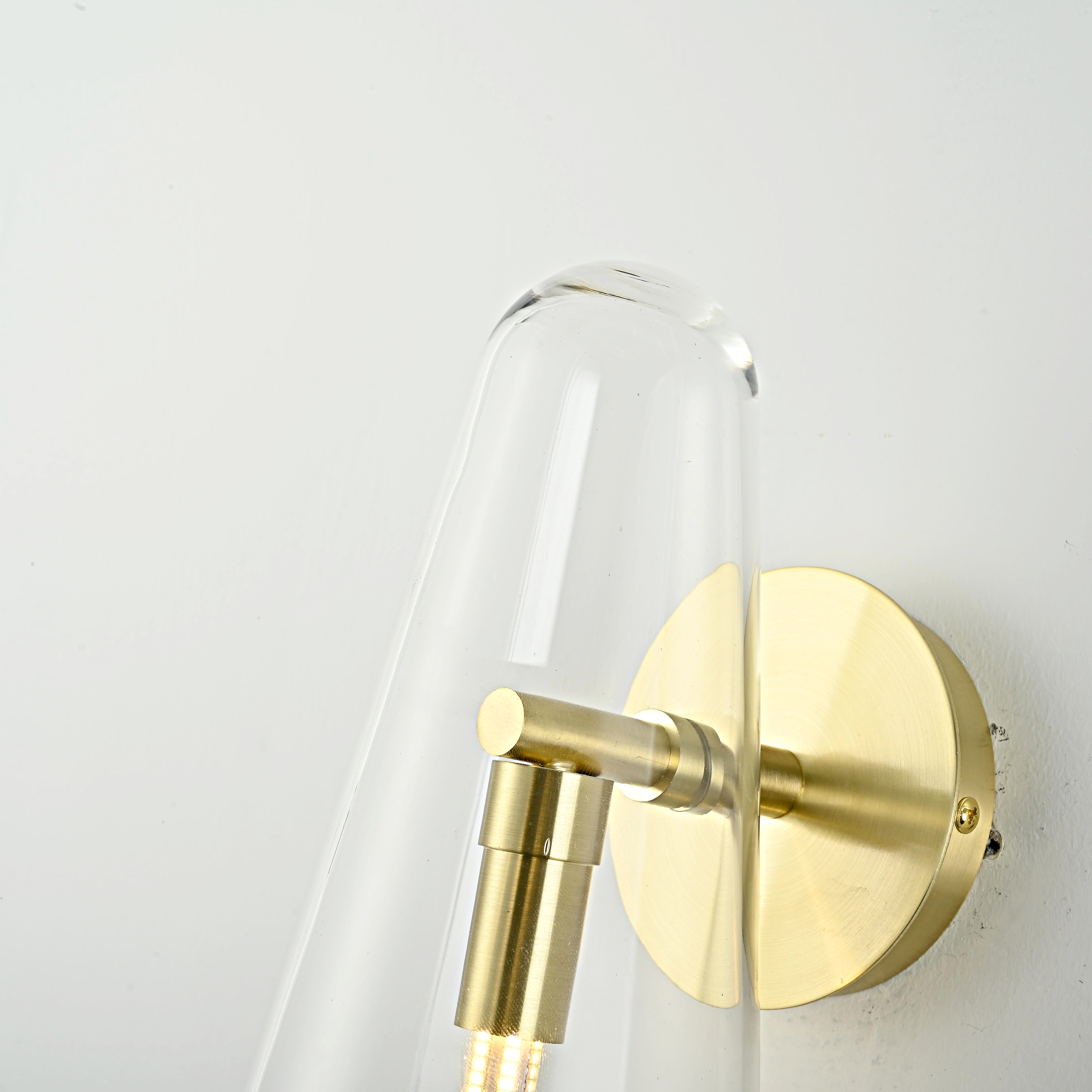 Бра Доми Sconce Transparent 22*19*19 см, 1*G9*40W, ImperiumLoft 44.1075-0, Золотистый