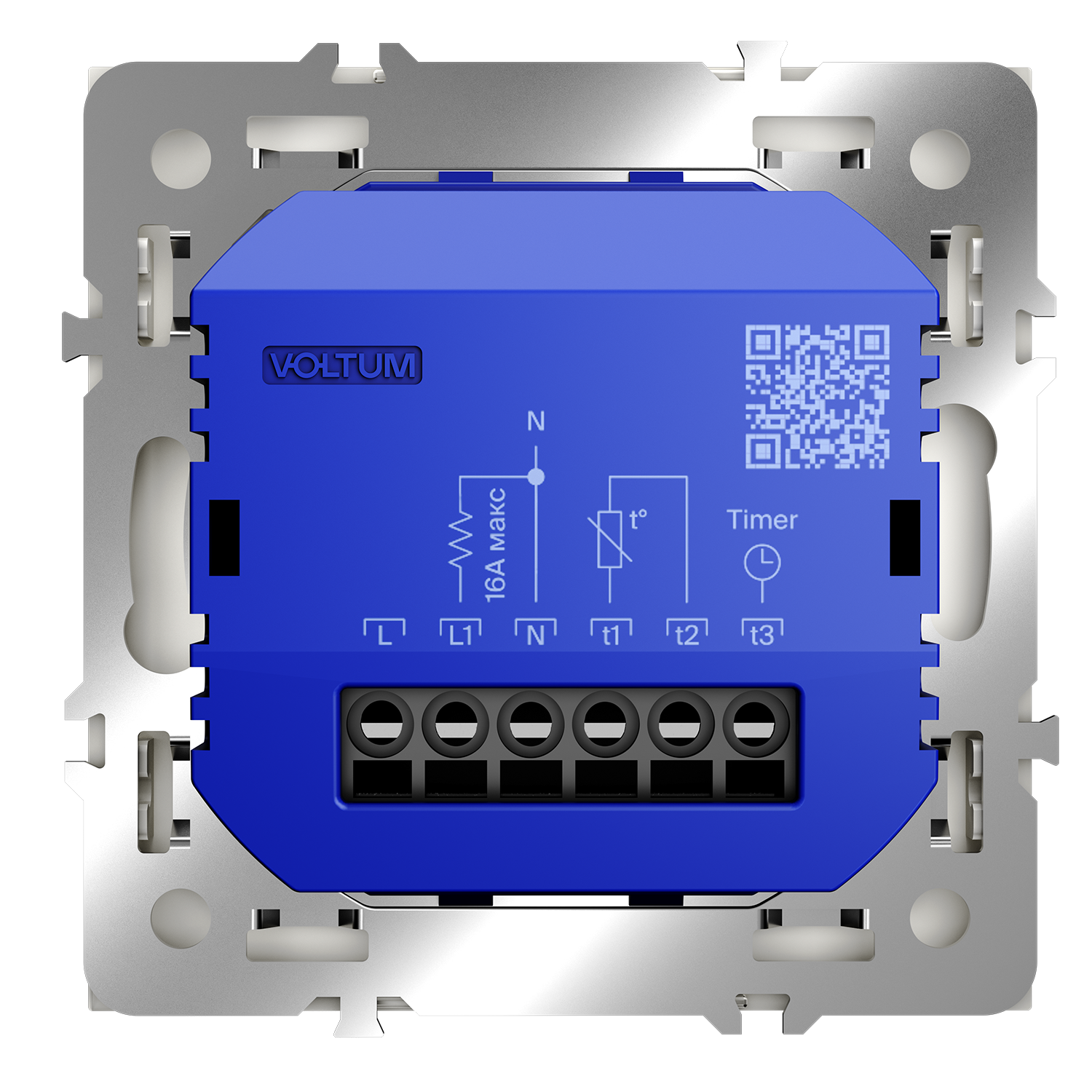 Терморегулятор электронный S70 с индикацией и датчиком, для теплого пола, хлопок Voltum VLS070113