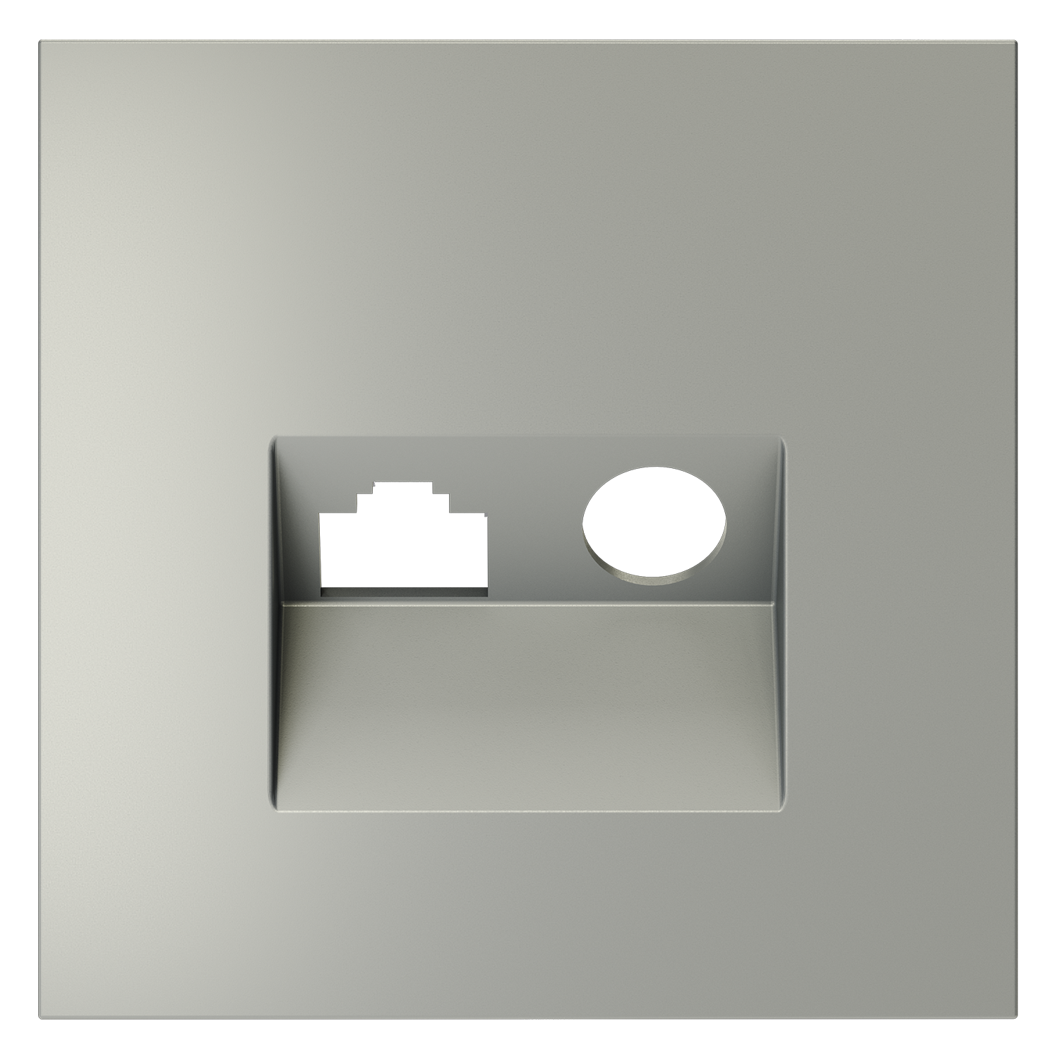 Накладка для розетки TV+RJ45 кат. 6, сталь Voltum S70 VLS002705, Пластик Soft touch