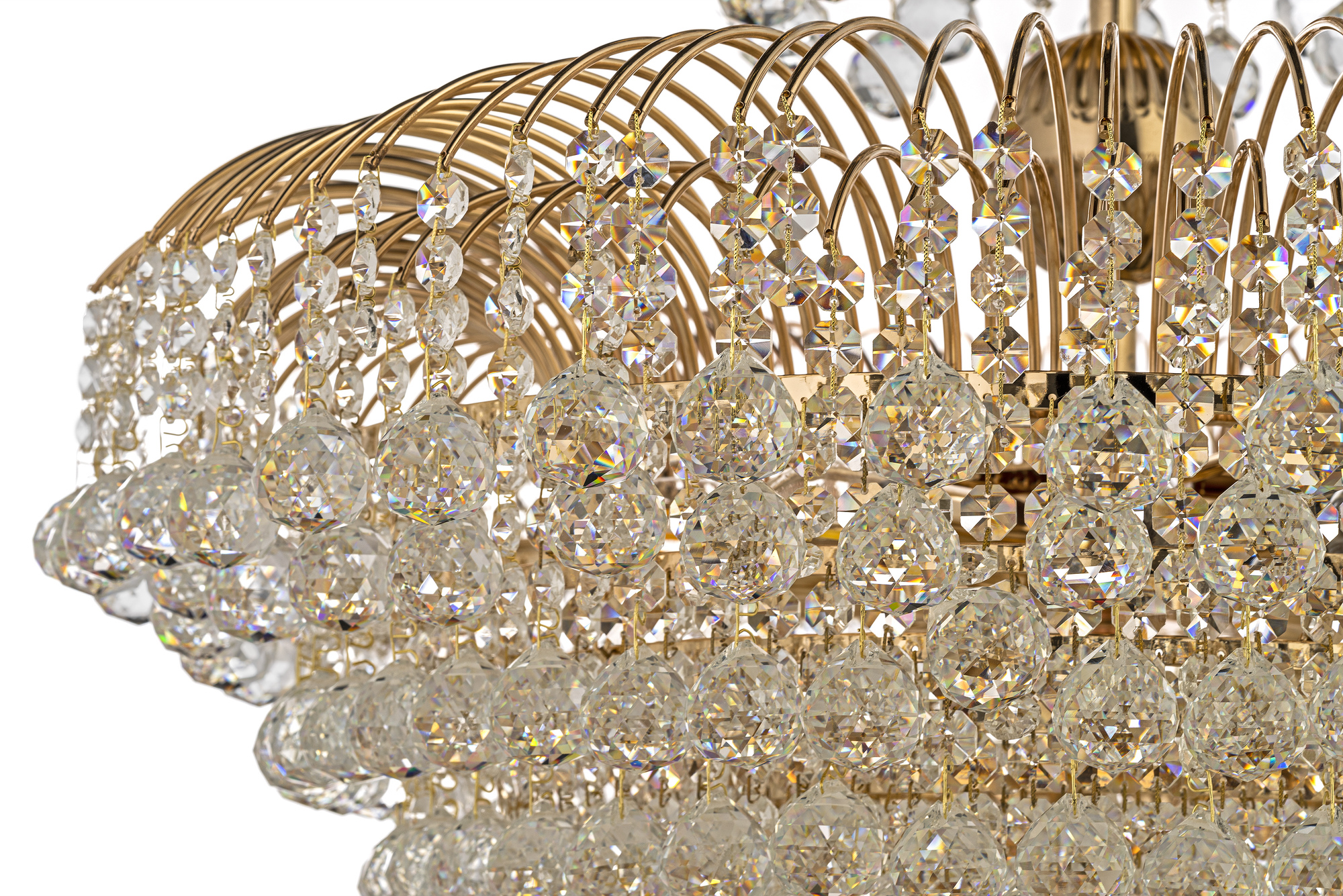 Люстра подвесная *60*55 см, 10*E14*40W, Arti Lampadari Pompei Gold Pompei E 1.5.60.100 G, золотой