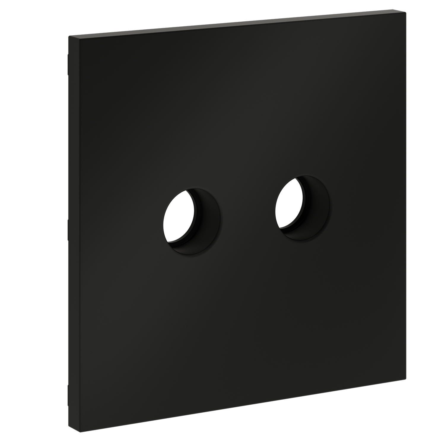 Накладка для розетки телевизионной оконечной TV+SAT, черный матовый Voltum S70 VLS001608, Пластик Soft touch