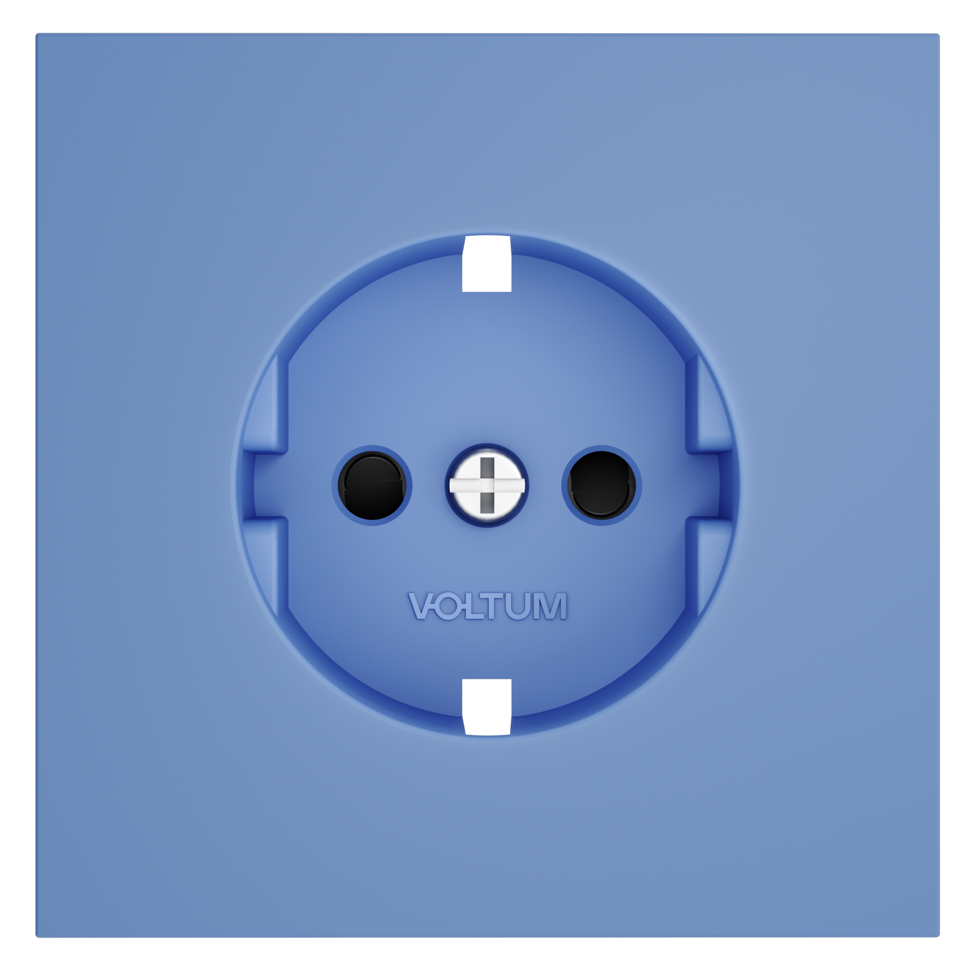 Накладка для розетки с заземлением и защитными шторками, S70, деним Voltum VLS000715