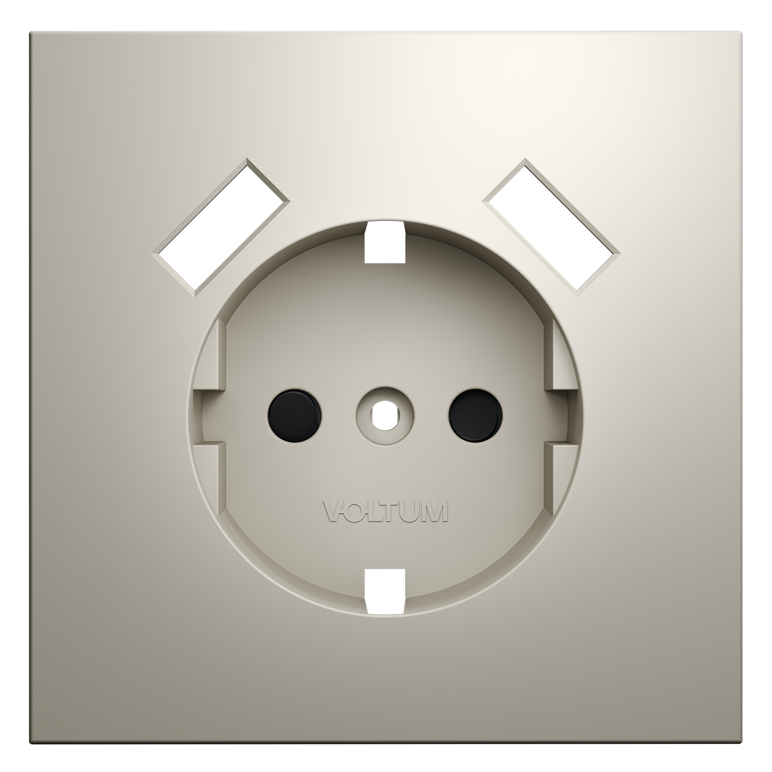 Накладка для розетки с заземлением и защитными шторками, с USB A+A, кашемир Voltum S70 VLS000903, Пластик Soft touch