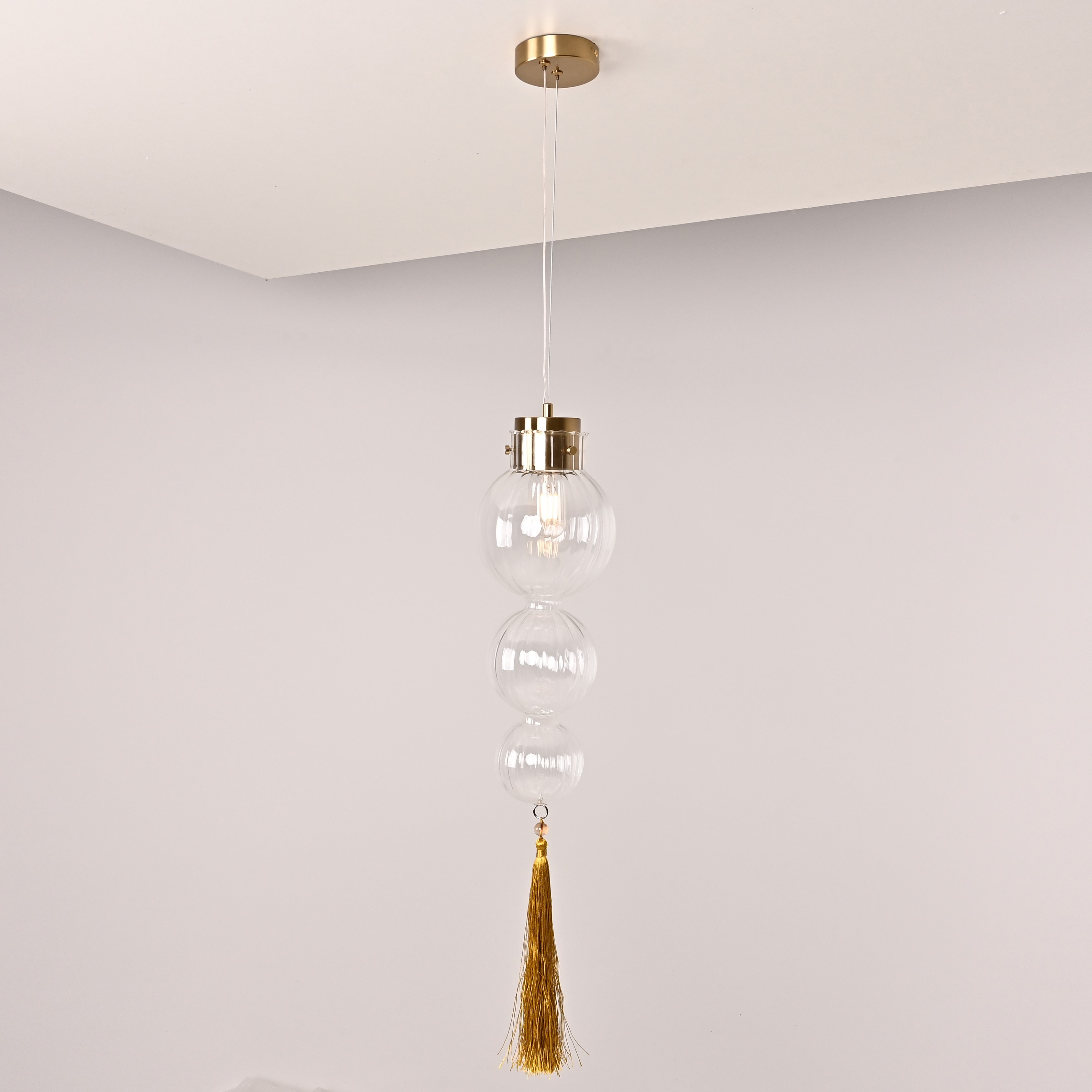 Подвесной светильник Heathfield Lighting - Medina Pendant Gold 17*17*80 см, 1*GX53*60W, ImperiumLoft 40.2682-0, Золотистый