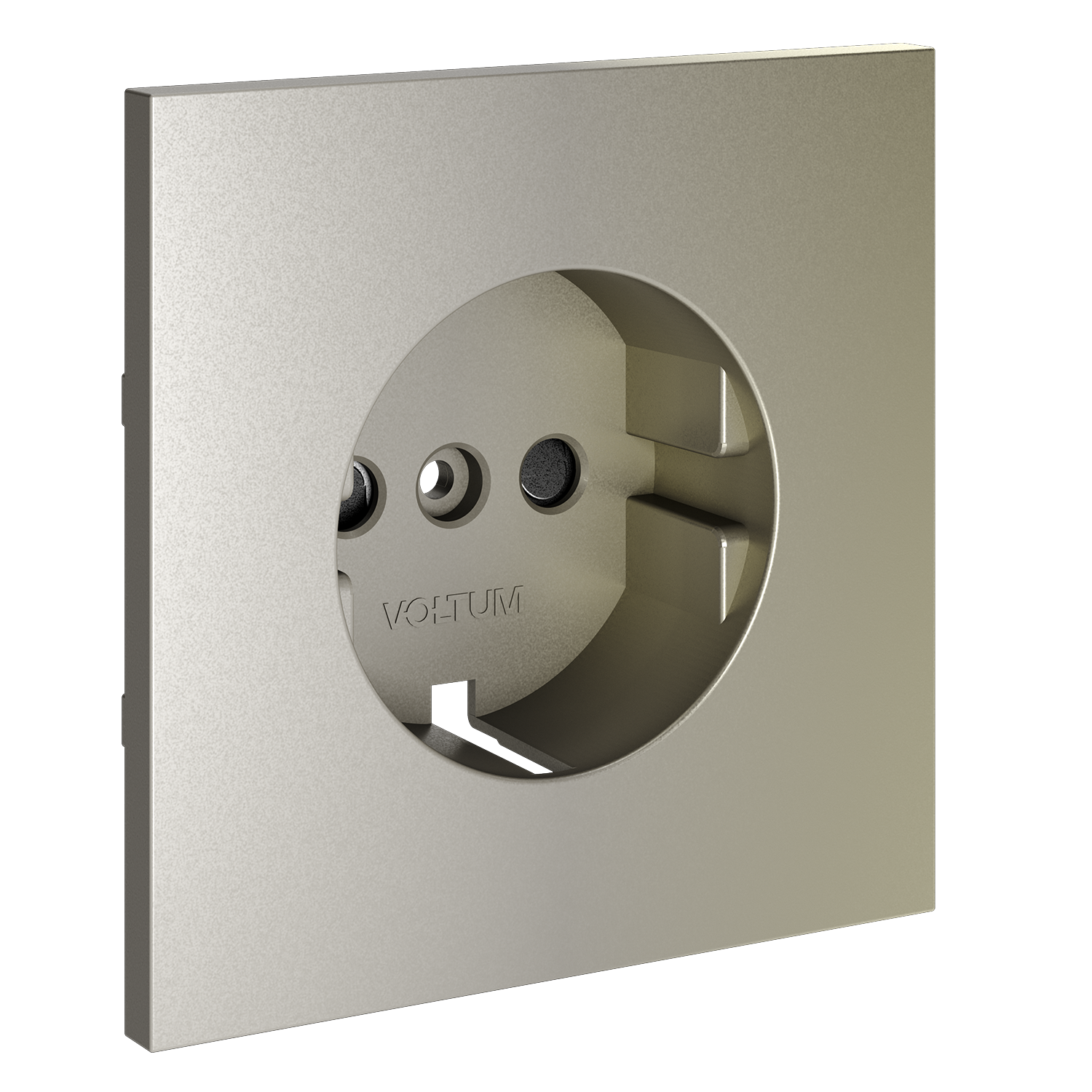 Накладка для розетки с заземлением и защитными шторками, шелк Voltum S70 VLS000704, Пластик Soft touch