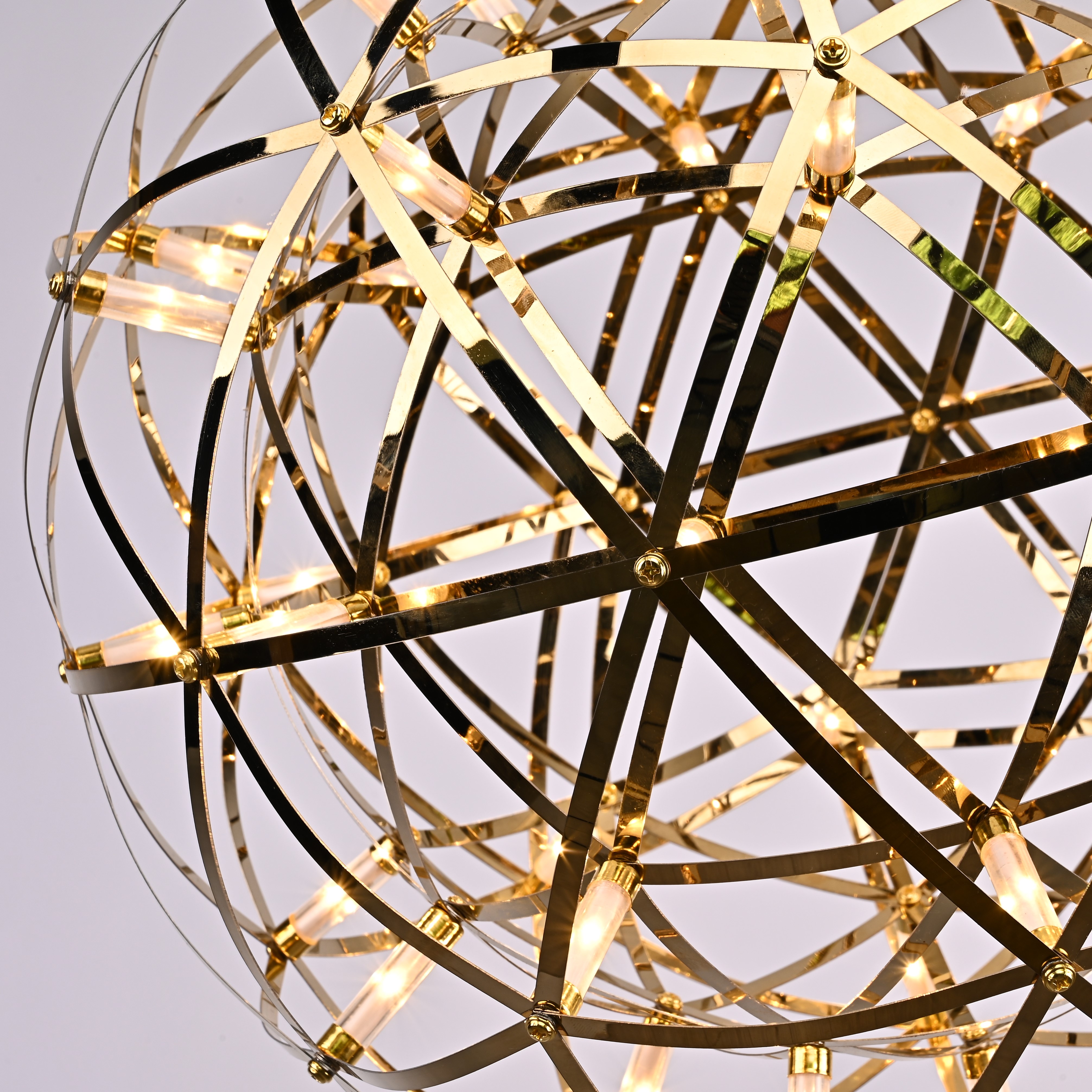 Люстра Mi Raimond Lamp D40 Gold 41*41*41 см, 42*LED*3W, ImperiumLoft 256143-22, Хром