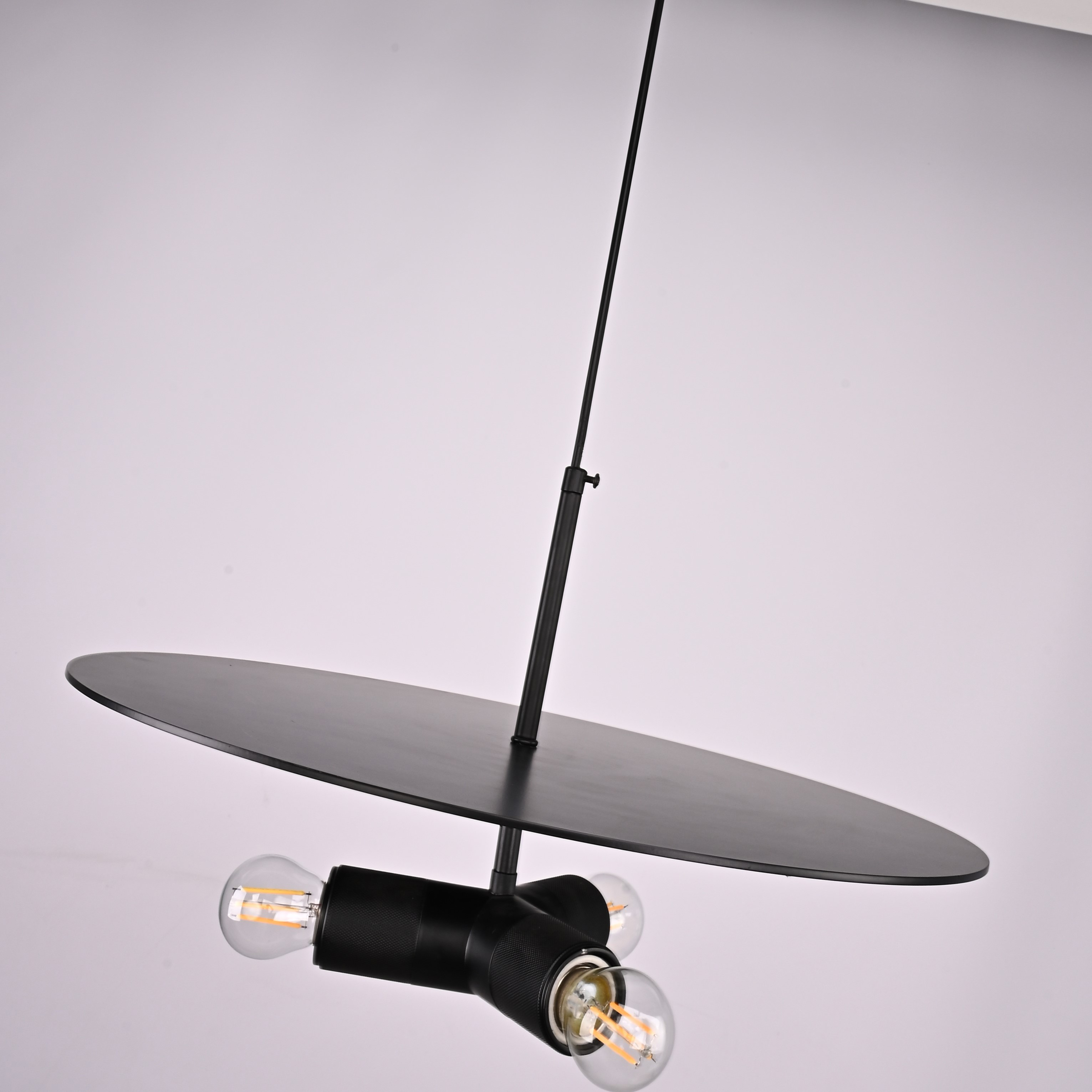 Люстра RH Utilitaire Disk Triple Pendant Black 46*46*21 см, 3*E27*60W, ImperiumLoft 40.234, Бронзовый