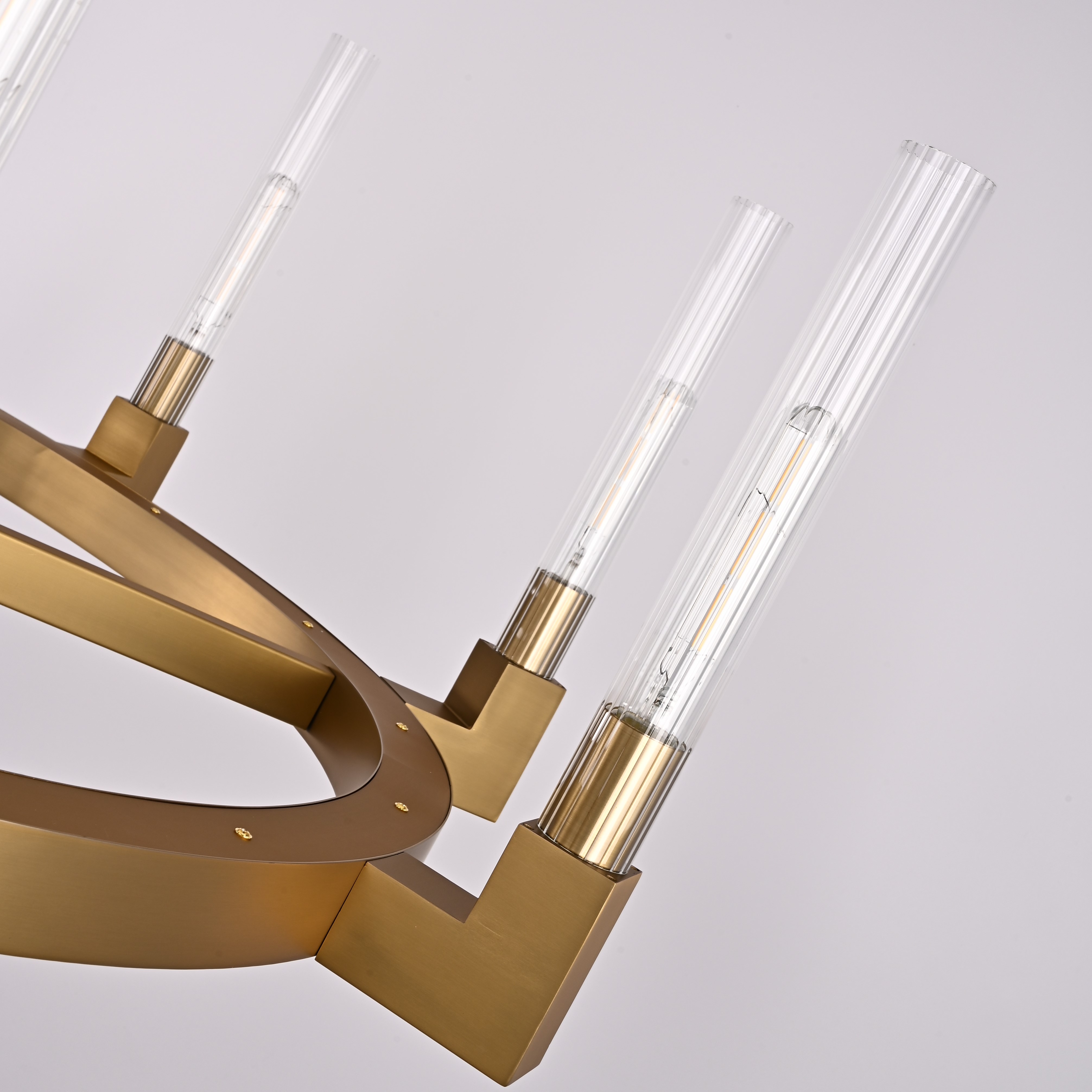 Люстра на штанге CANELLE Round Chandelier 8 Modern Brass 121*21*21 см, 8*E27*60W, ImperiumLoft 40.1550, Латунь