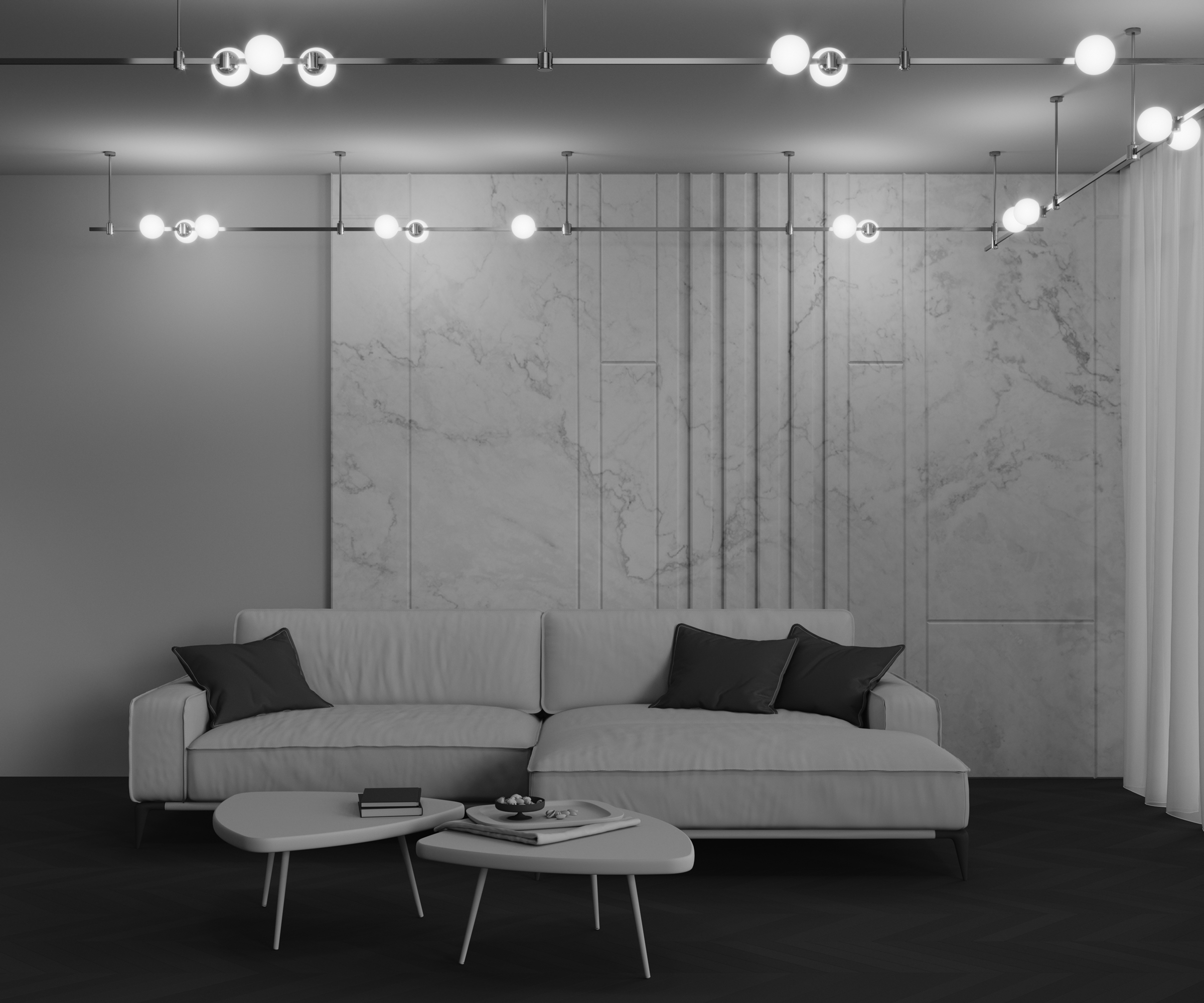 Трековый светильник 12,4*10*-10 см, *LED*5W, 4000K, Maytoni Technical Luna TR229-1-5W4K-PT, Платина