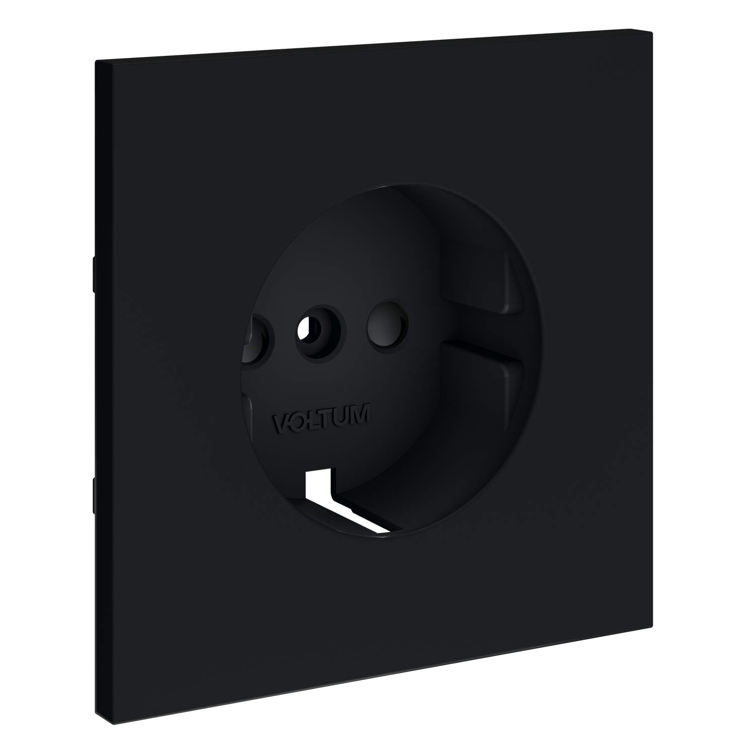 Накладка для розетки с заземлением и защитными шторками, графит Voltum S70 VLS000707, Пластик Soft touch
