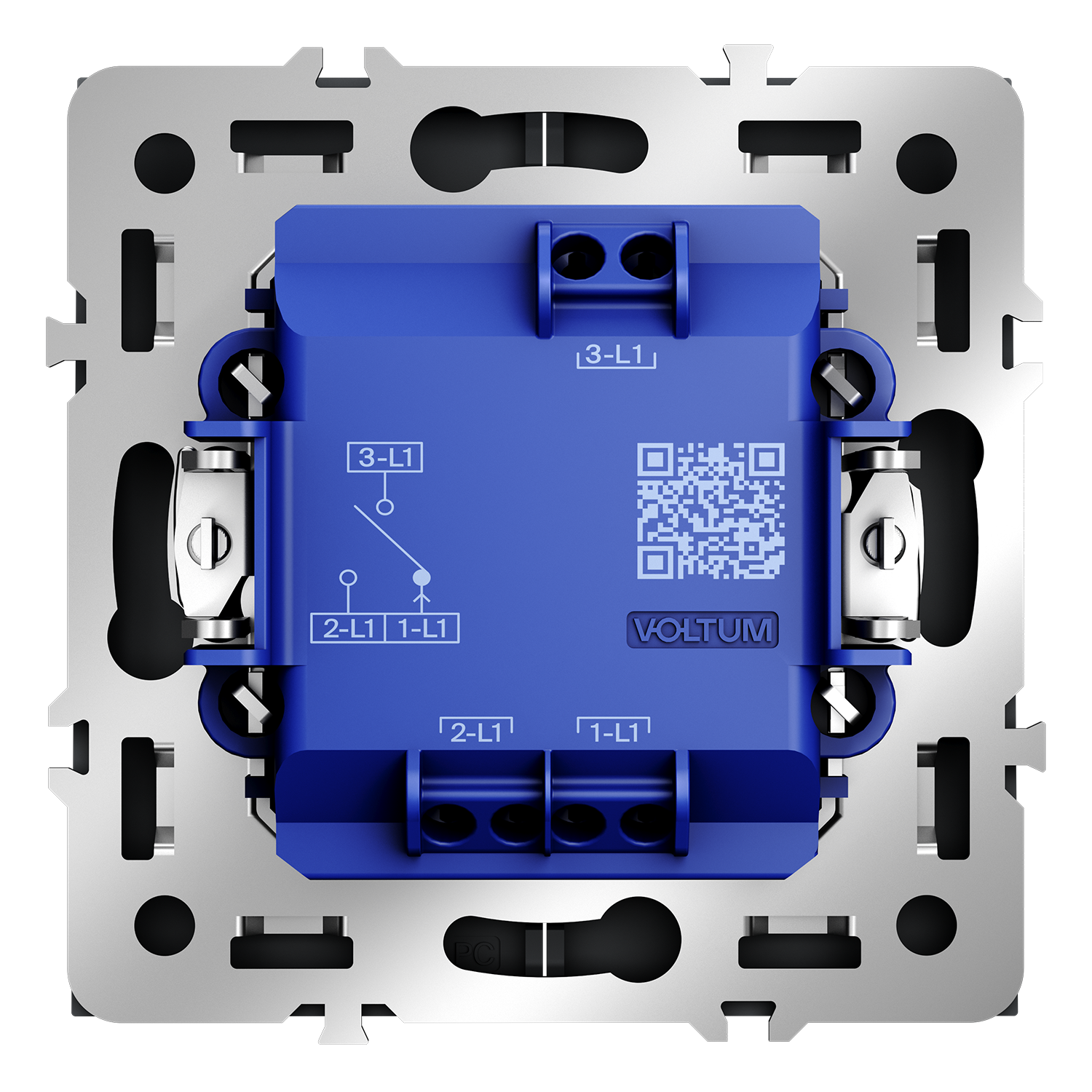 Выключатель встраиваемый для жалюзи 10А, графит Voltum S70 VLS020707, Пластик Soft touch