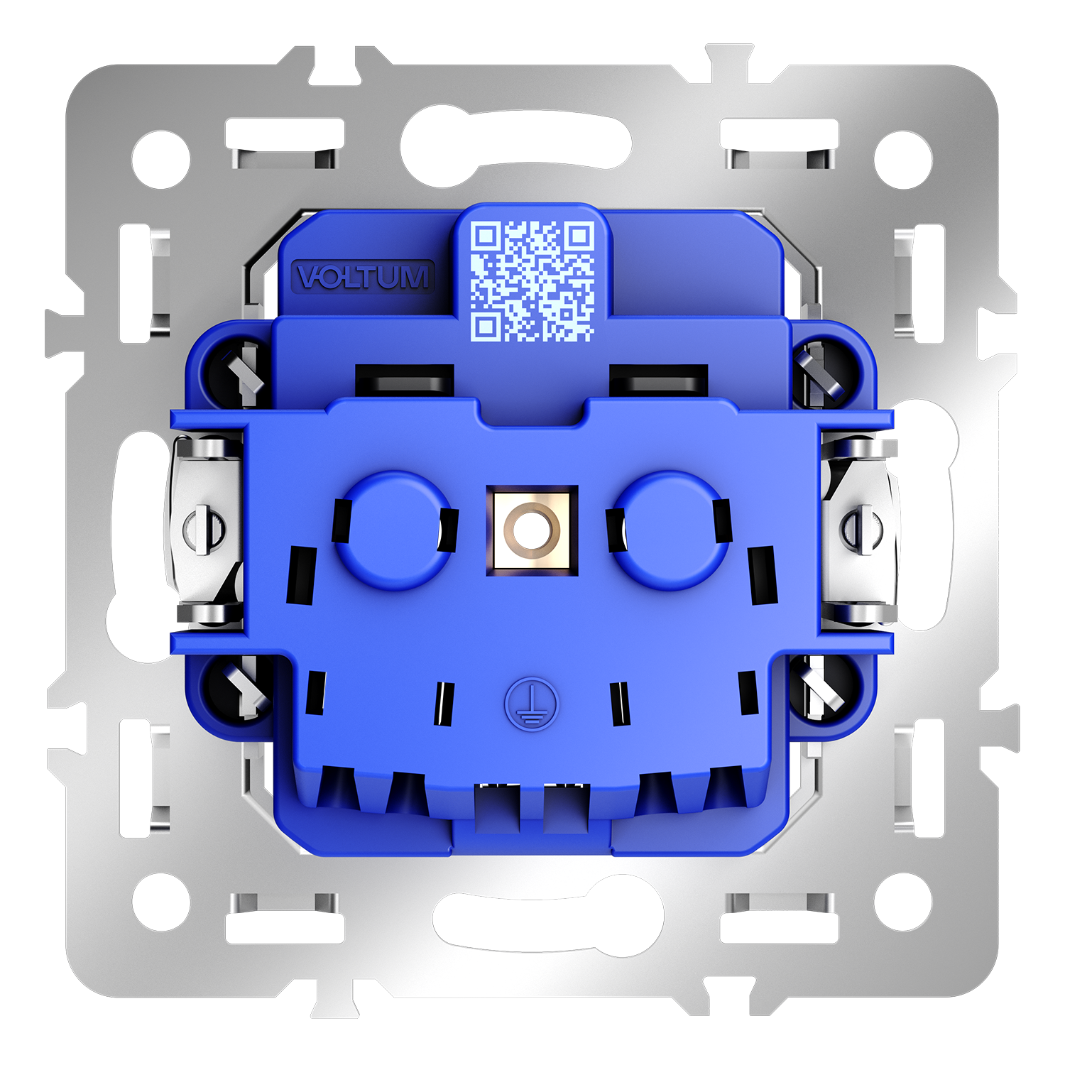 Механизм розетки с заземлением 16А, S70 Voltum S70 VLS0401M, Металл