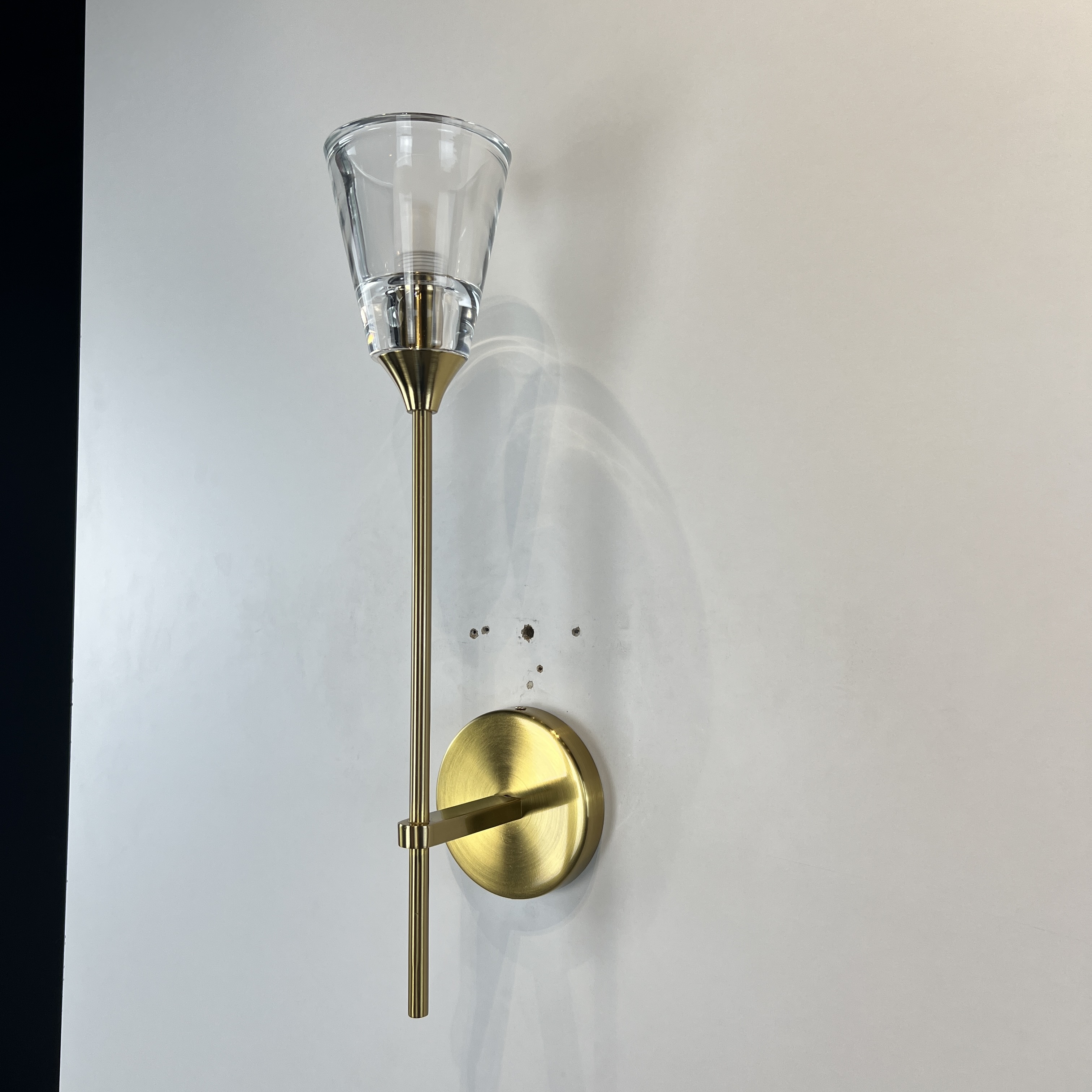 Бра TORCHE DE VERRE wall lamp 10*10*51 см, 1*G9*40W, ImperiumLoft 44.394, Латунь