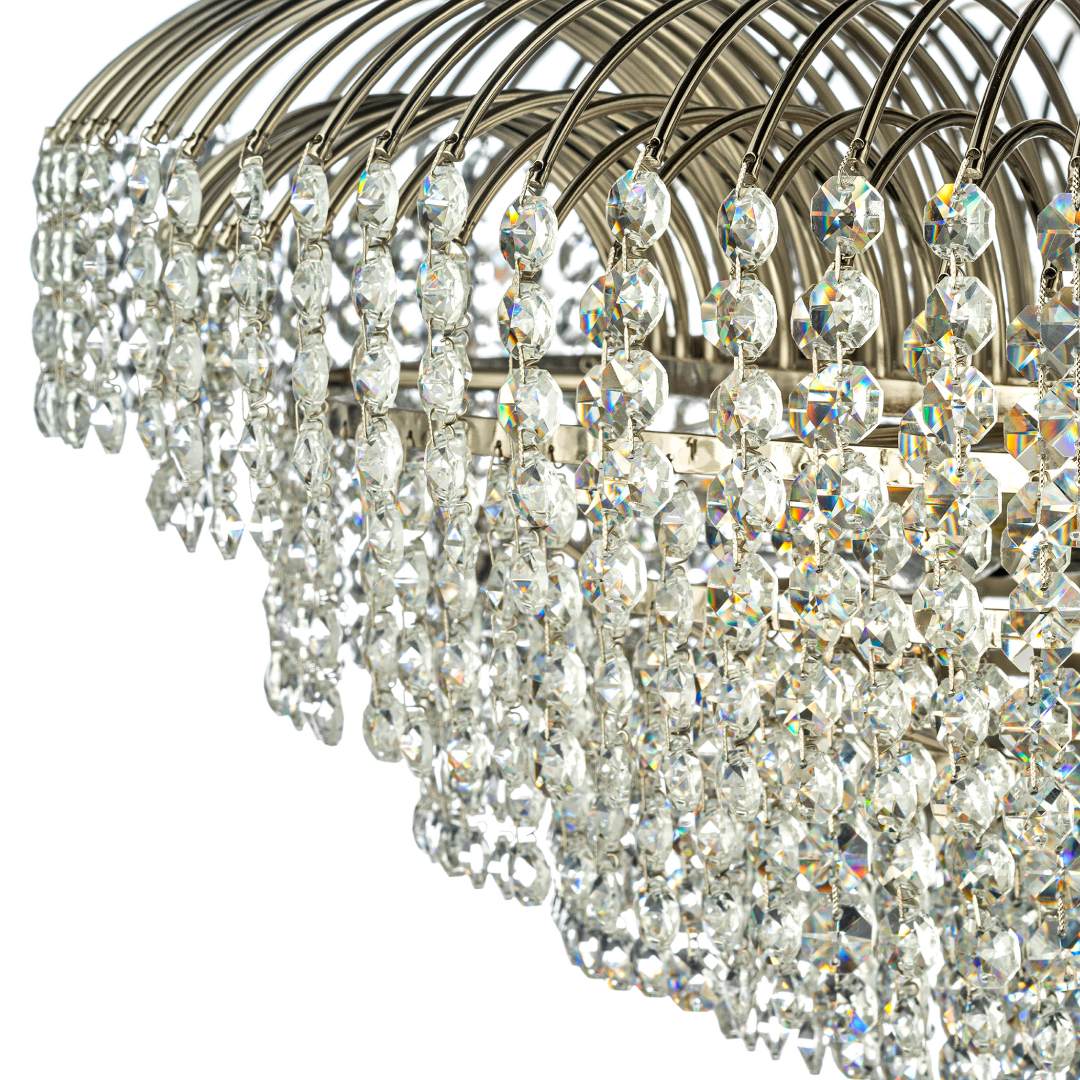 Люстра *60*33 см, 10*E14*40W, Arti Lampadari Elba Elba E 1.2.60.100 N, Матовый никель