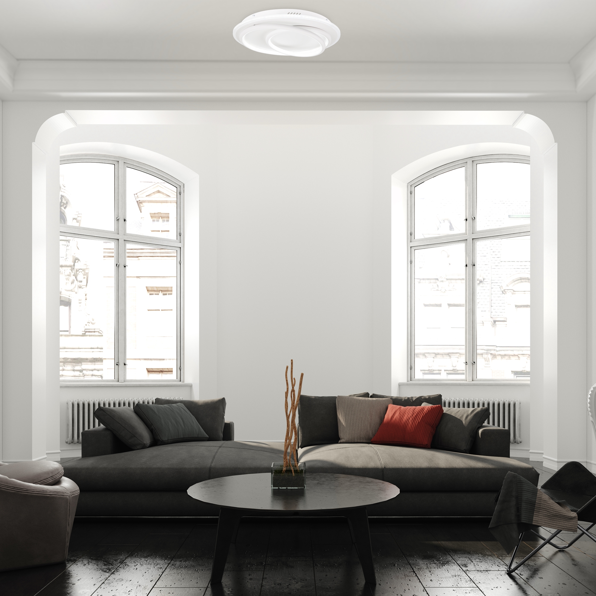Светильник *40*-10 см, *LED*85W, 3000-7000K, Freya Спираль/Spiral FR6089CL-L120W, Белый