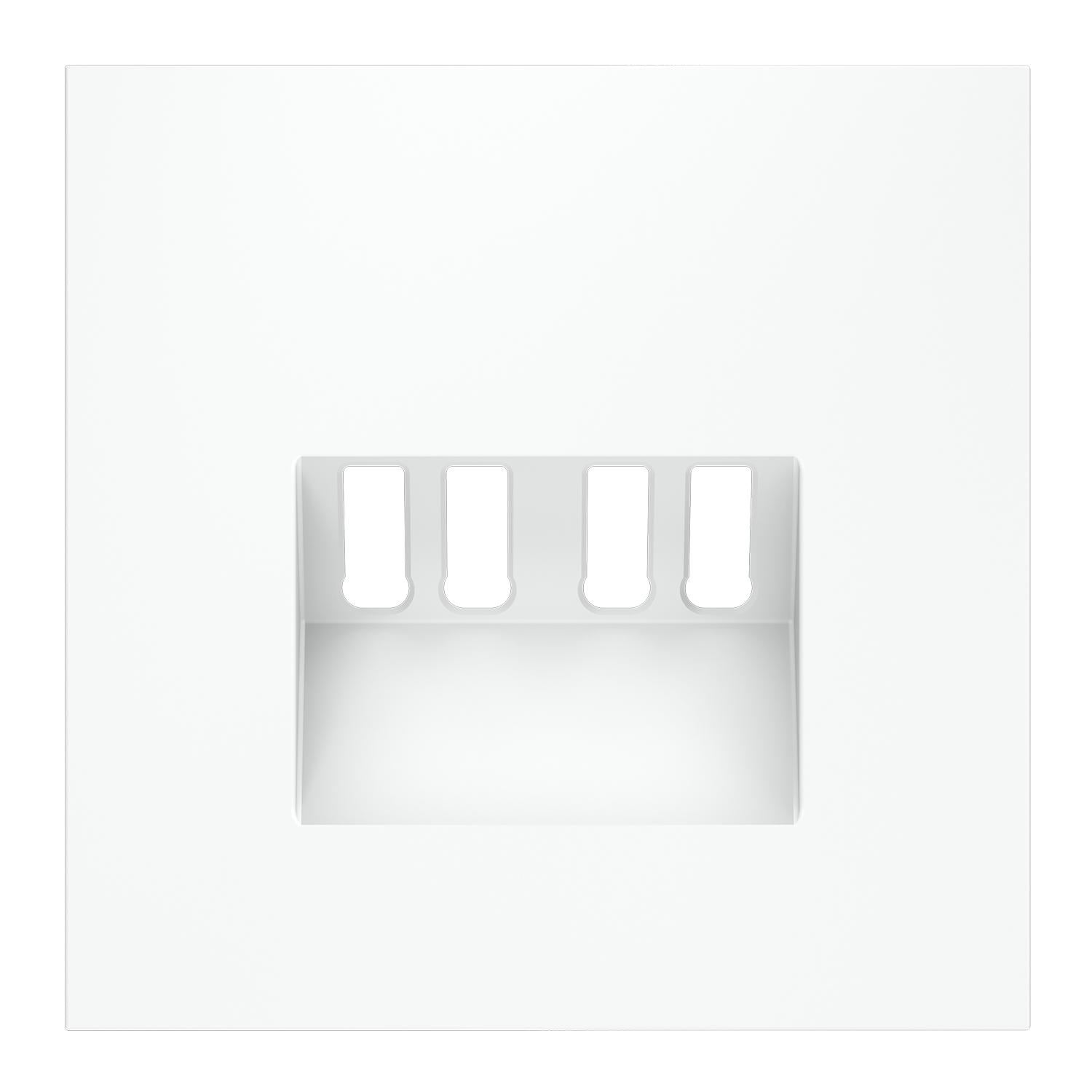 Накладка для розетки акустической 4-местной , белый матовый Voltum S70 VLS001502, Пластик Soft touch