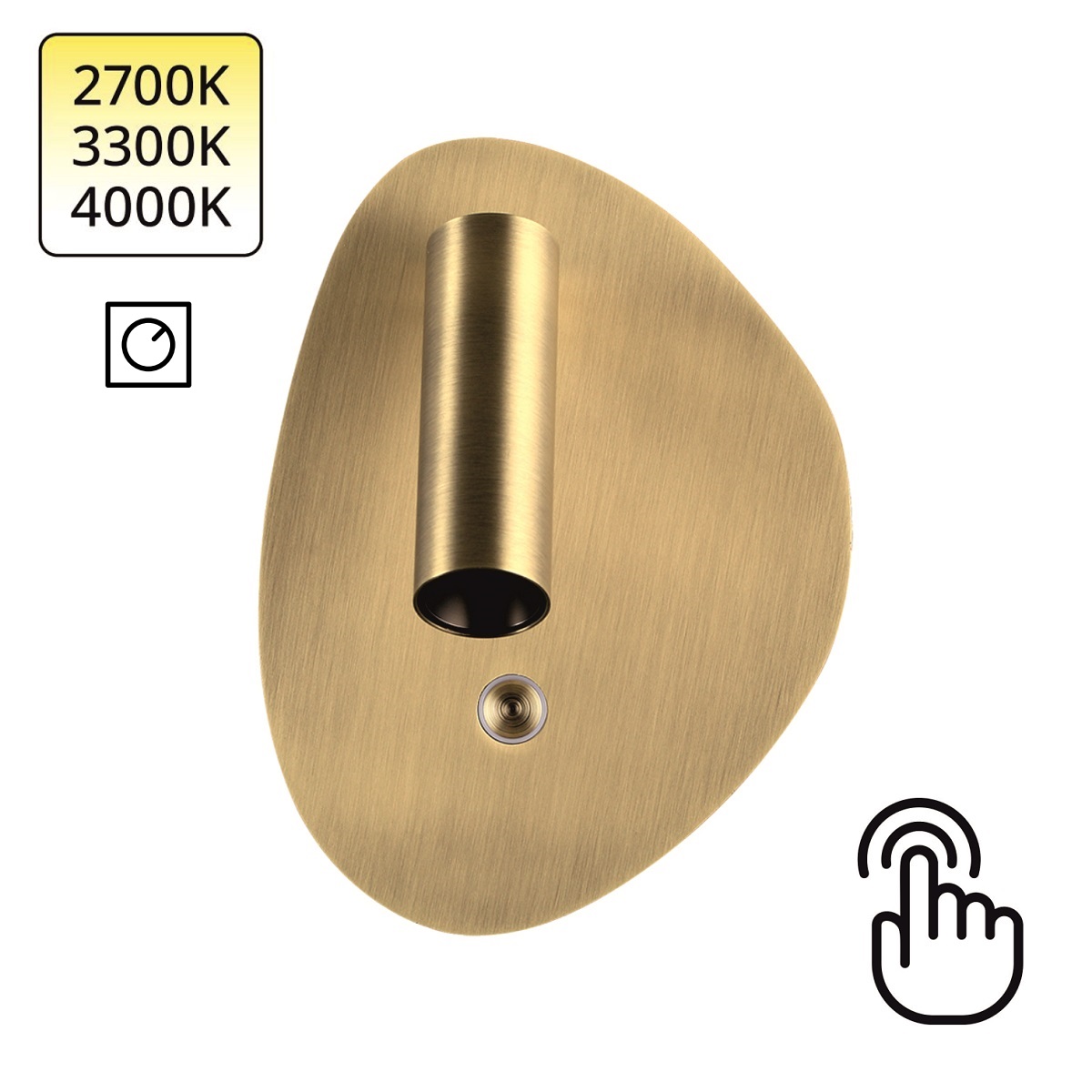 Светильник 17 см, 9W, 2700-4000K, Odeon Light 7185/9WLU, бронза