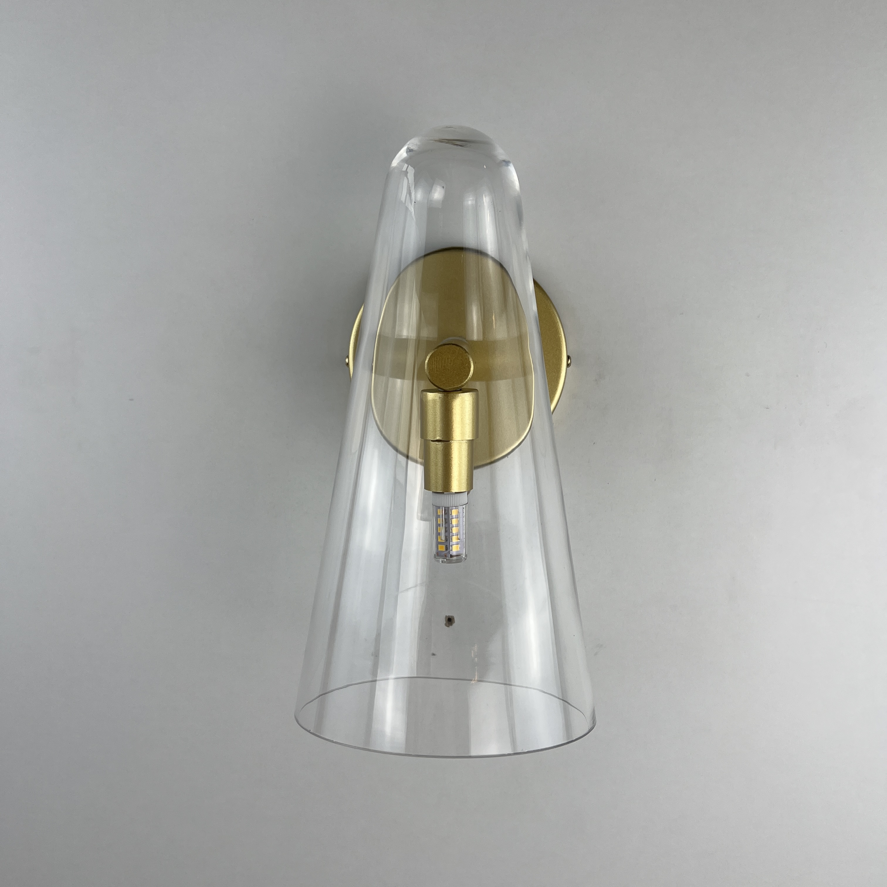 Бра Доми Sconce Transparent 22*19*19 см, 1*G9*40W, ImperiumLoft 44.1075-0, Золотистый