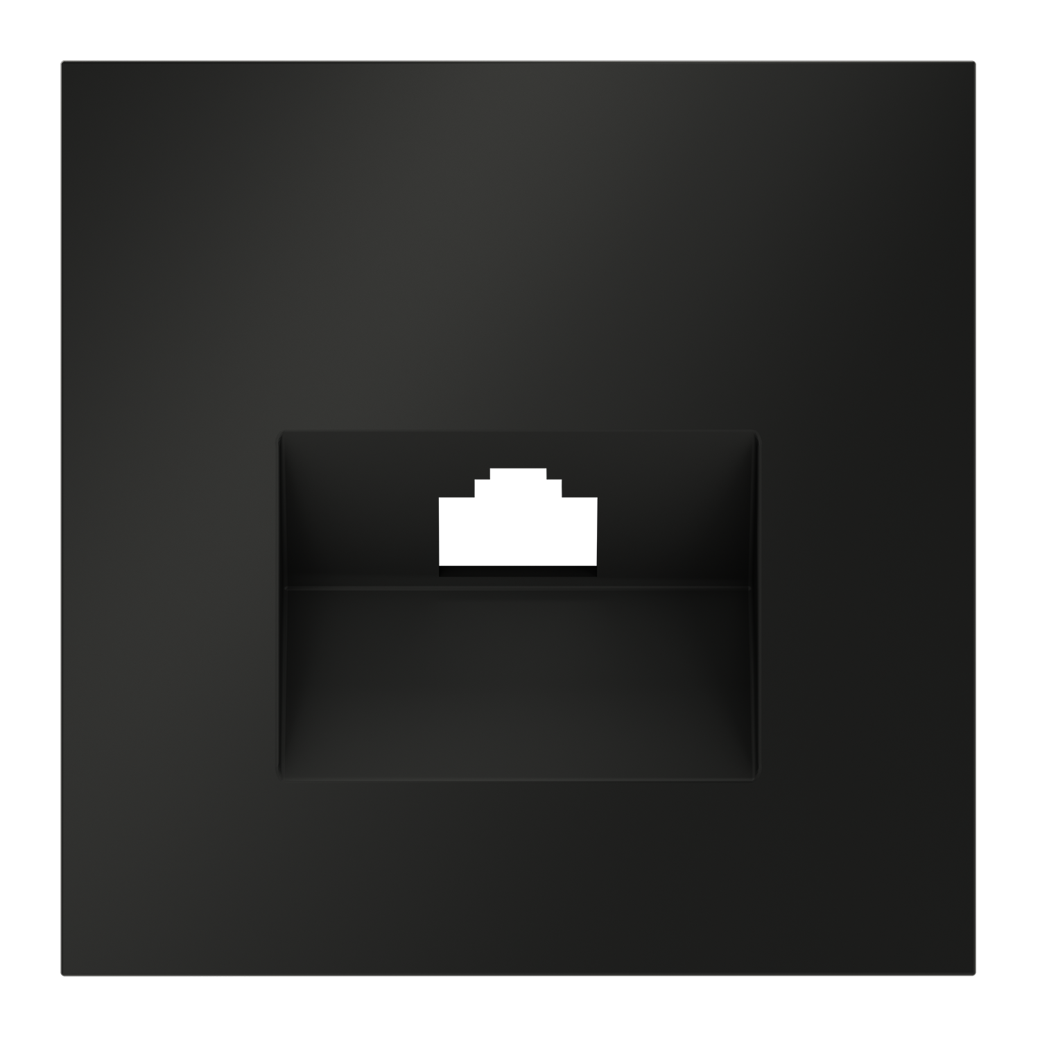 Накладка для розетки компьютерной RJ45 кат.6, черный матовый Voltum S70 VLS001308, Пластик Soft touch