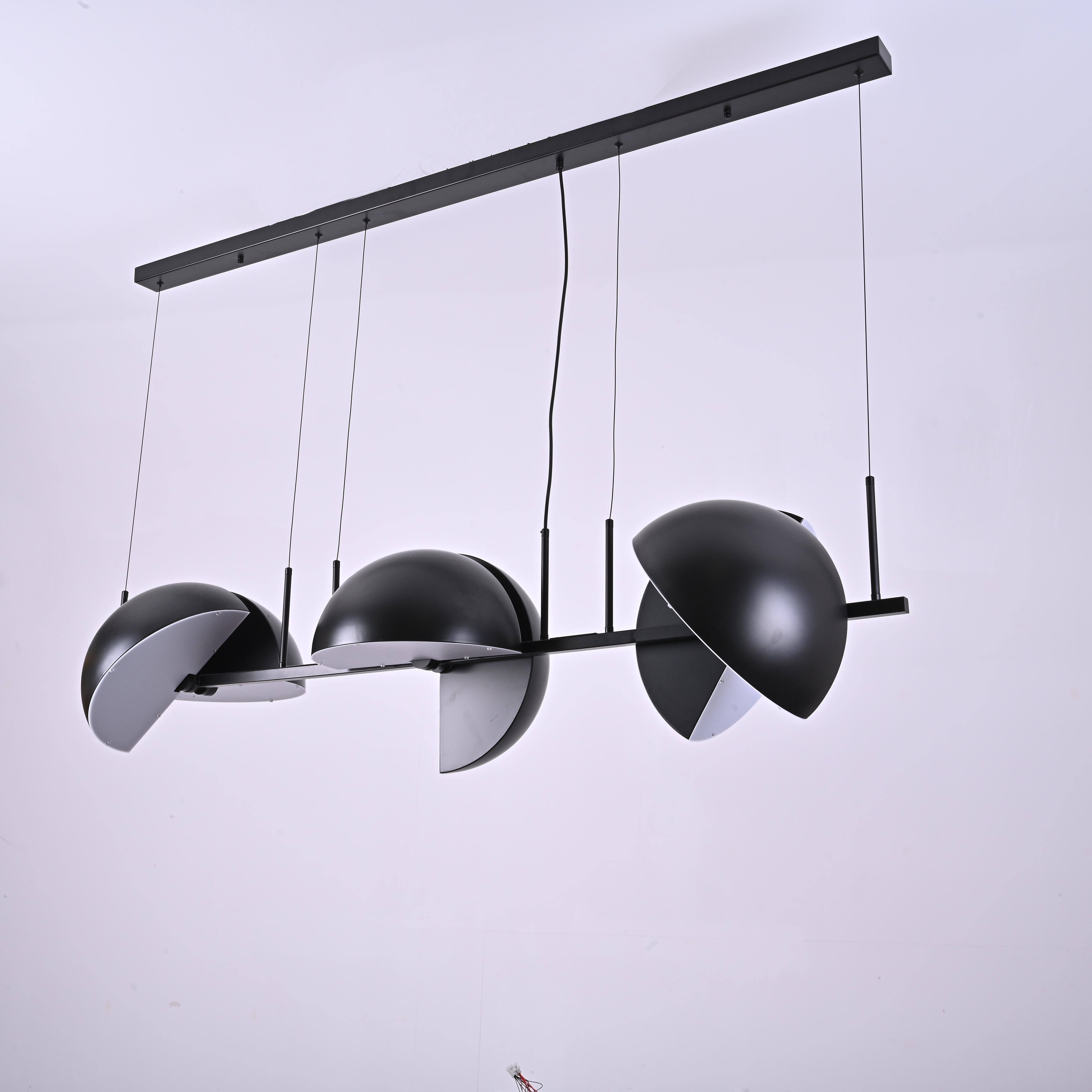 Подвесной светильник Trapeze Triplette by oblure 150*35*37 см, 6*E27*60W, ImperiumLoft 40.962, Чёрный