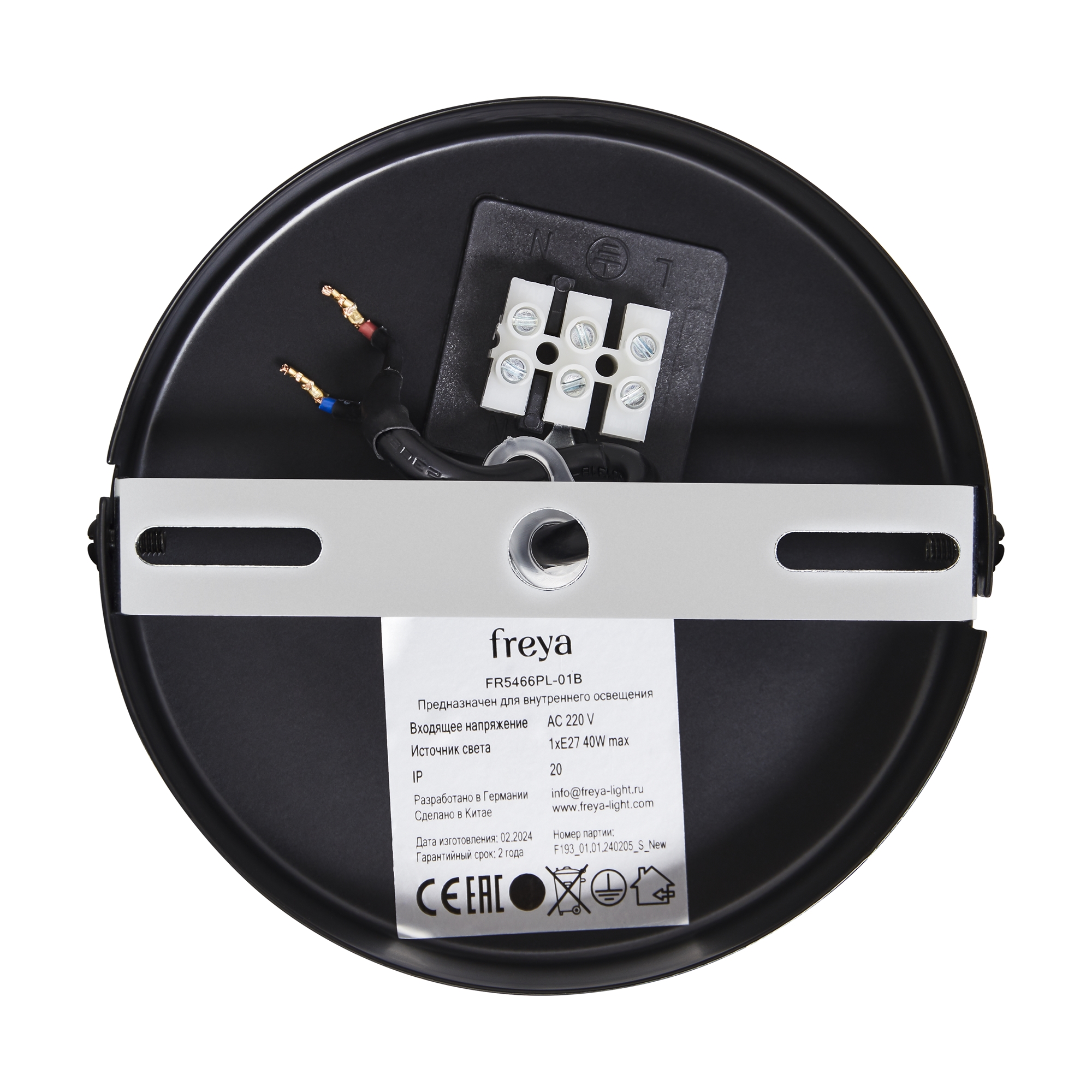 Подвесной светильник *16,5*25-125 см, 1*E27*40W, Freya Анфас / Enface FR5466PL-01B, Черный