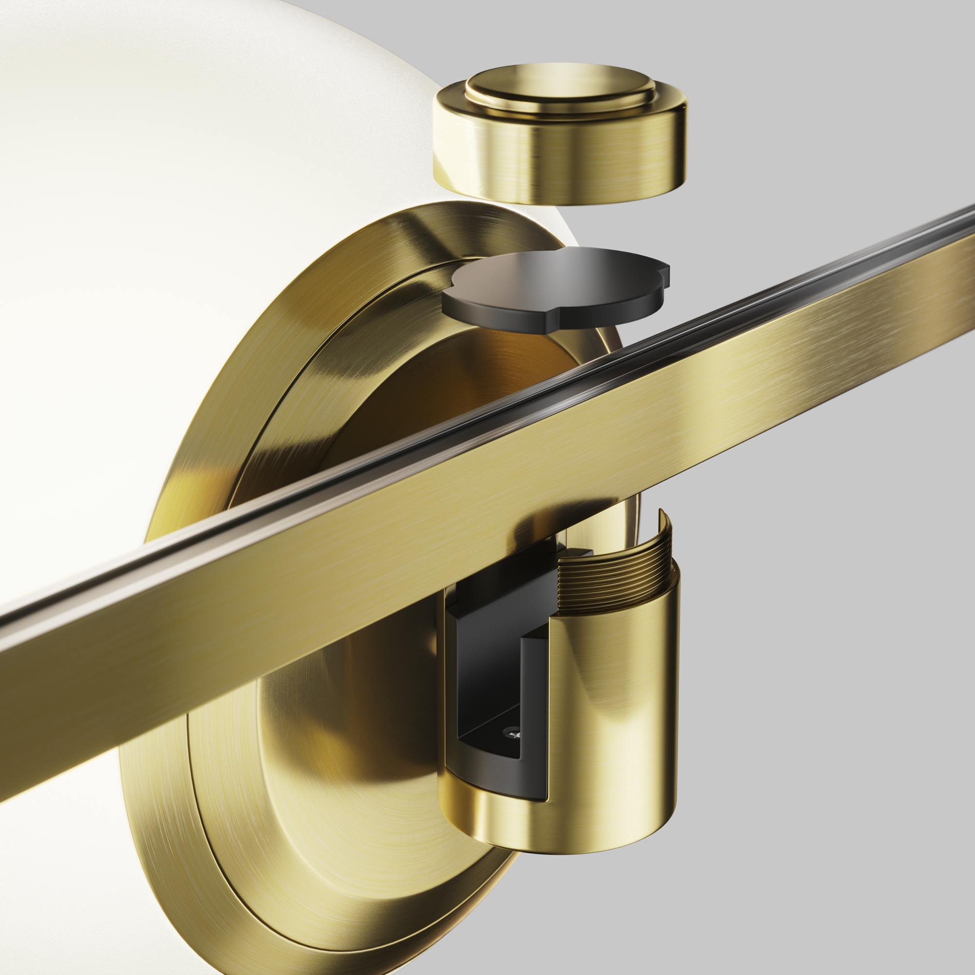 Трековый светильник 16,7*15*-15 см, *LED*8W, 4000K, Maytoni Technical Luna TR229-1-8W4K-BS, Латунь