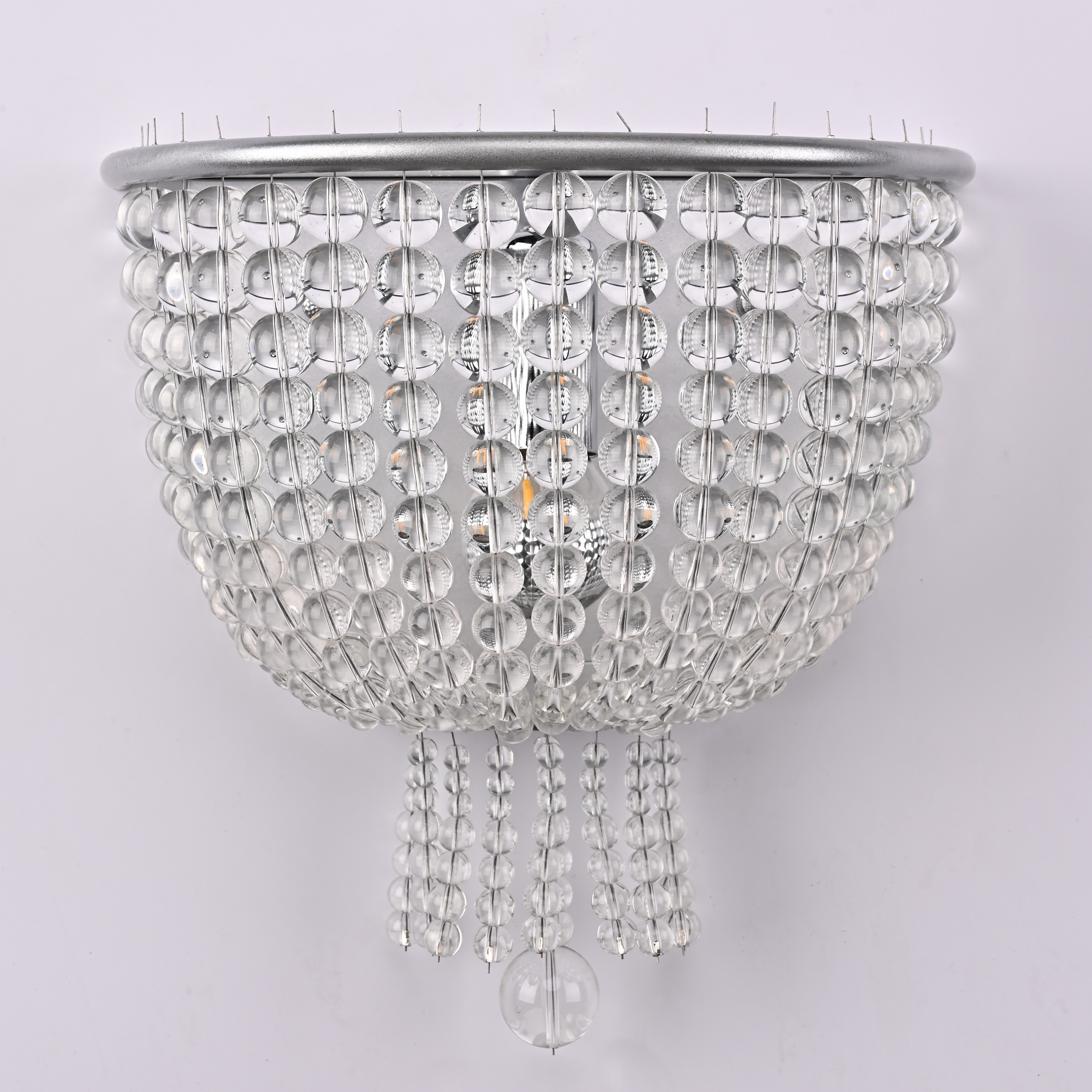 Бра Jacqueline Sconce White 25*25*26 см, 1*E14*40W, ImperiumLoft 44.444, Серебристый, Латунь