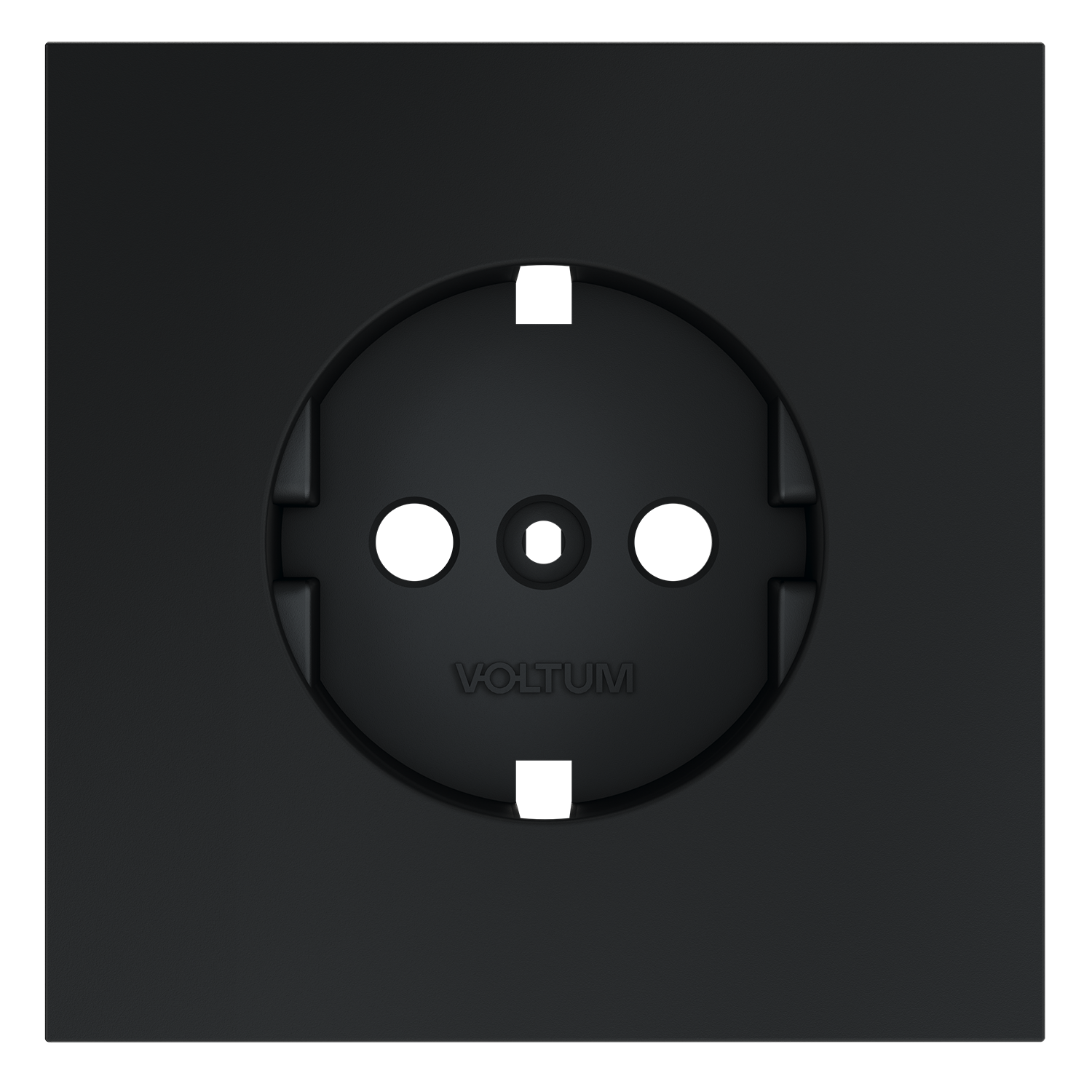 Накладка для розетки с заземлением, графит Voltum S70 VLS000607, Пластик Soft touch