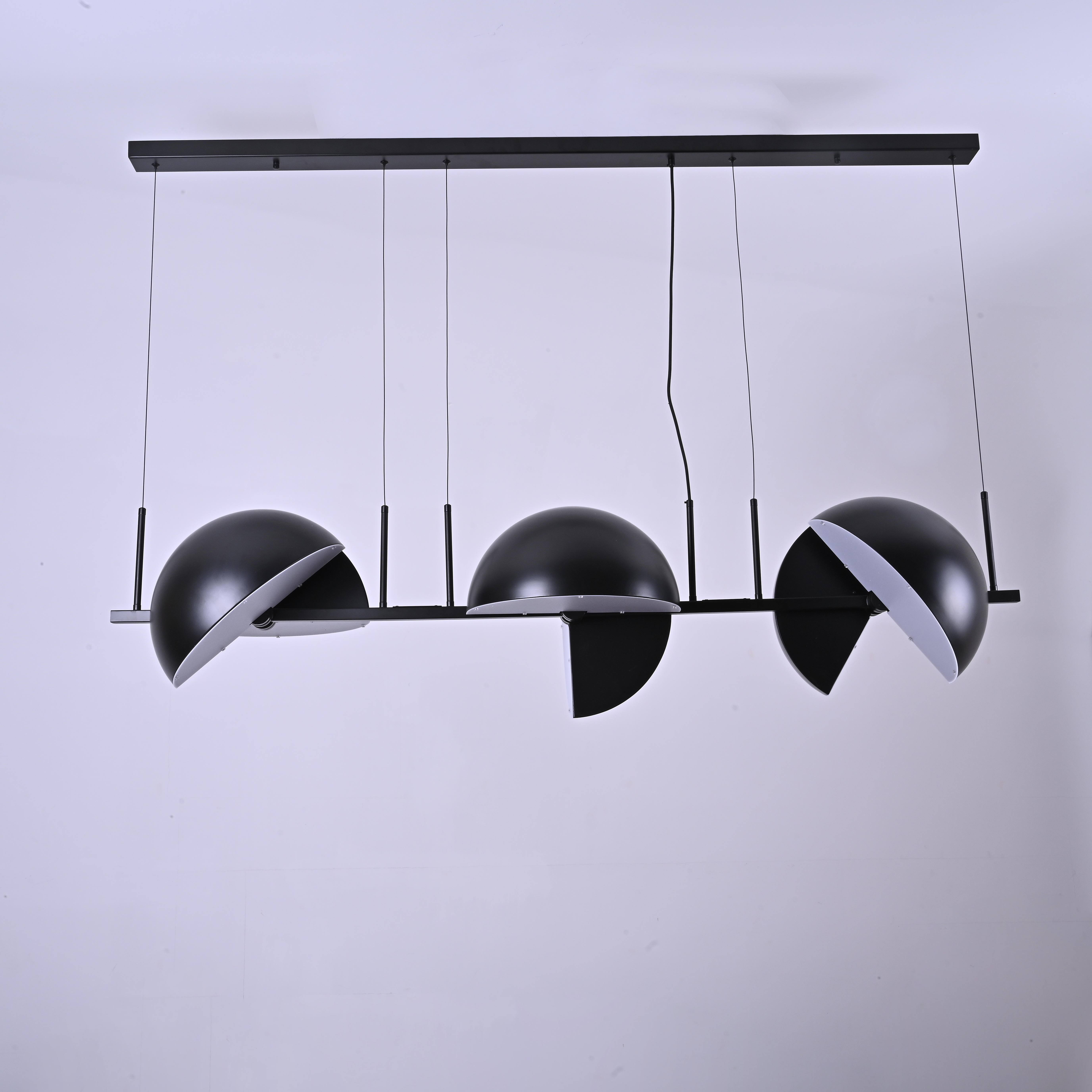 Подвесной светильник Trapeze Triplette by oblure 150*35*37 см, 6*E27*60W, ImperiumLoft 40.962, Чёрный