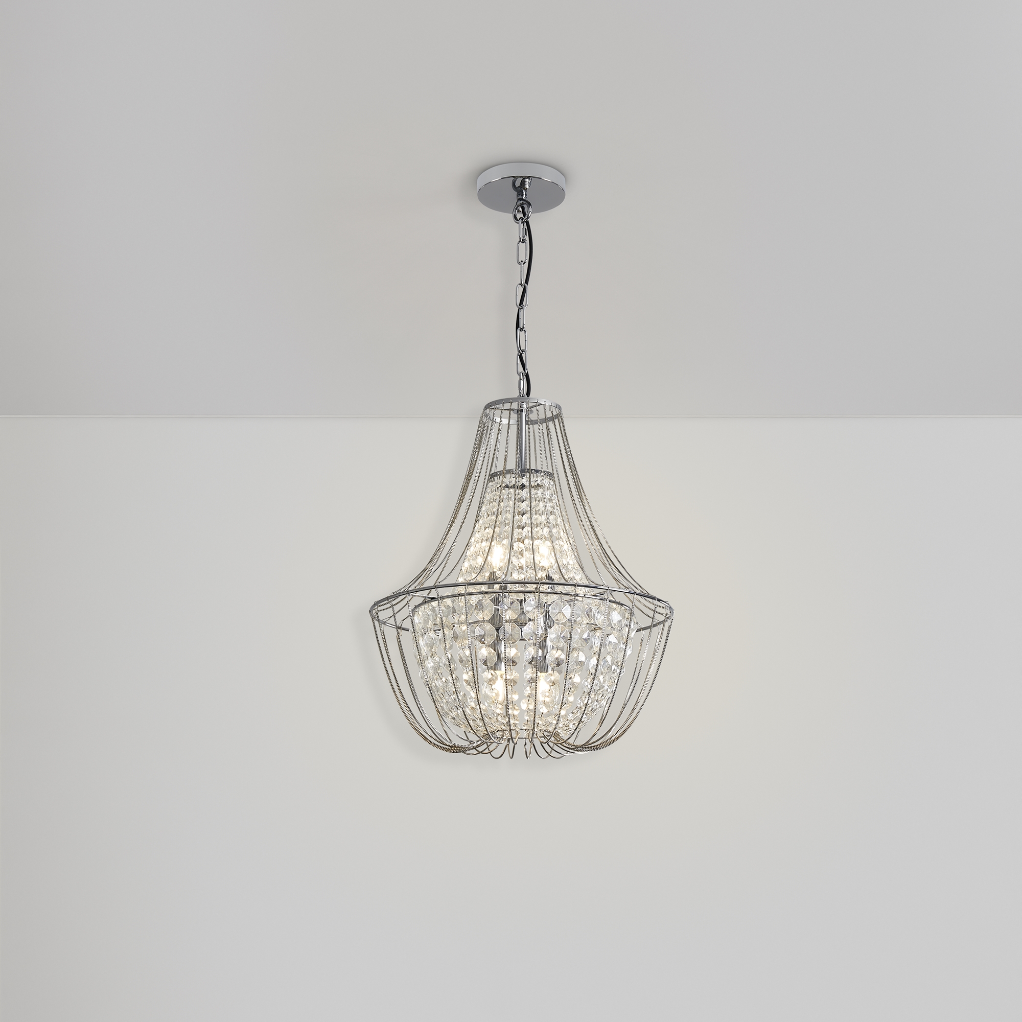 Люстра *45*-120 см, 4*E14*60W, Freya  FR1016PL-04S, Хром