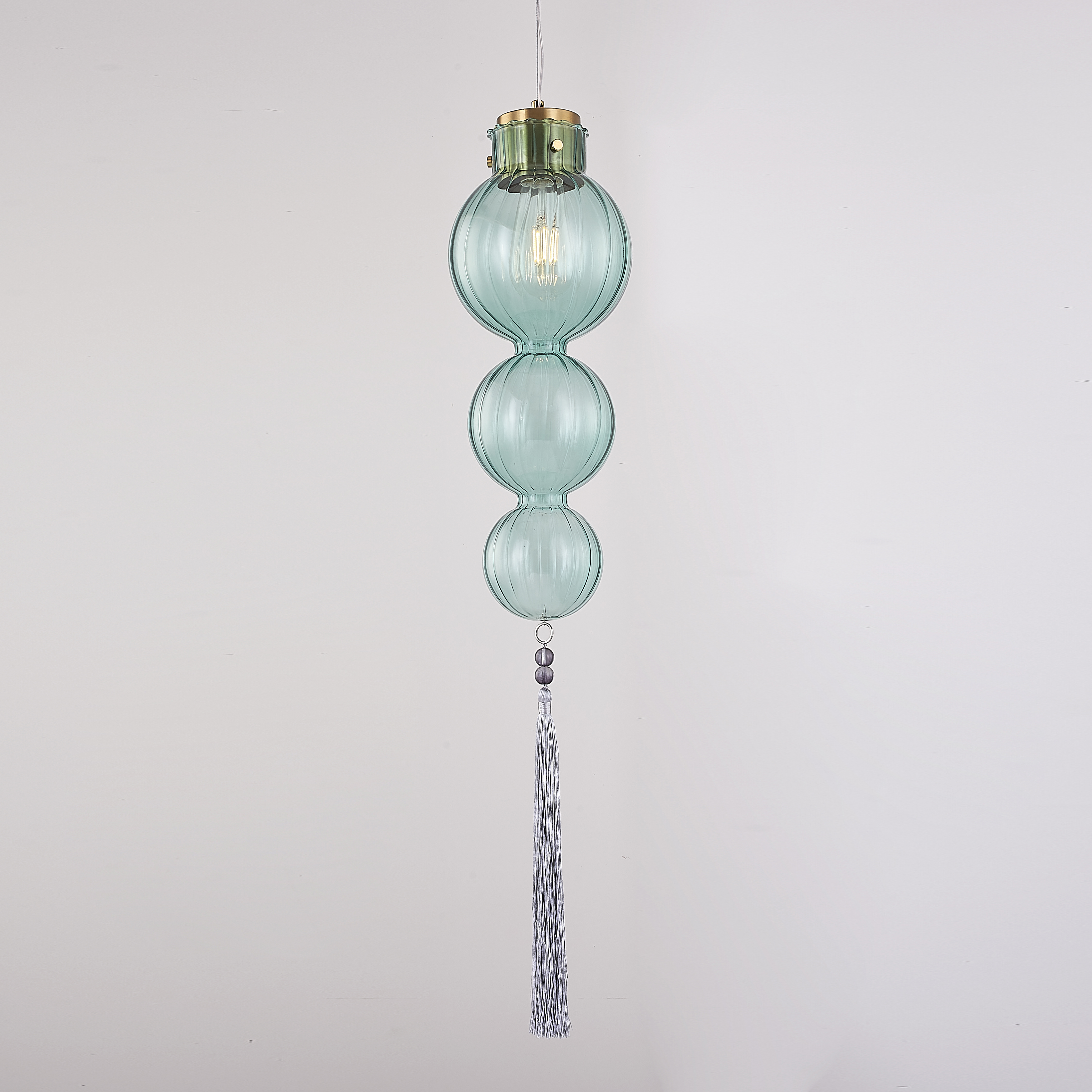 Подвесной светильник Heathfield Lighting - Medina Pendant Blue 17*17*80 см, 1*E27*60W, ImperiumLoft 40.2682-0, Золотистый