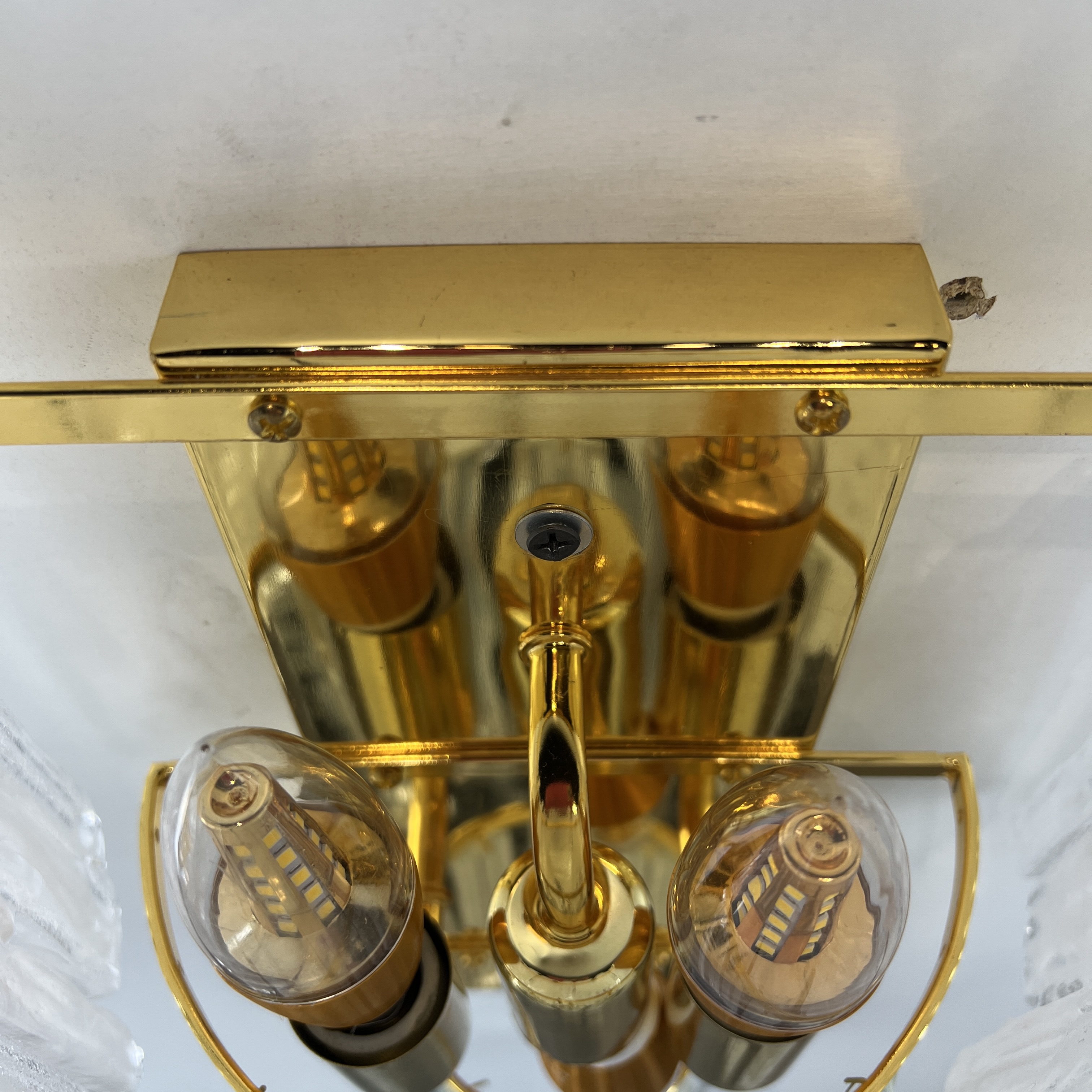 Бра Murano Glass ICE 25*25*45 см, 3*E14*40W, ImperiumLoft 44.726-0, Золотистый