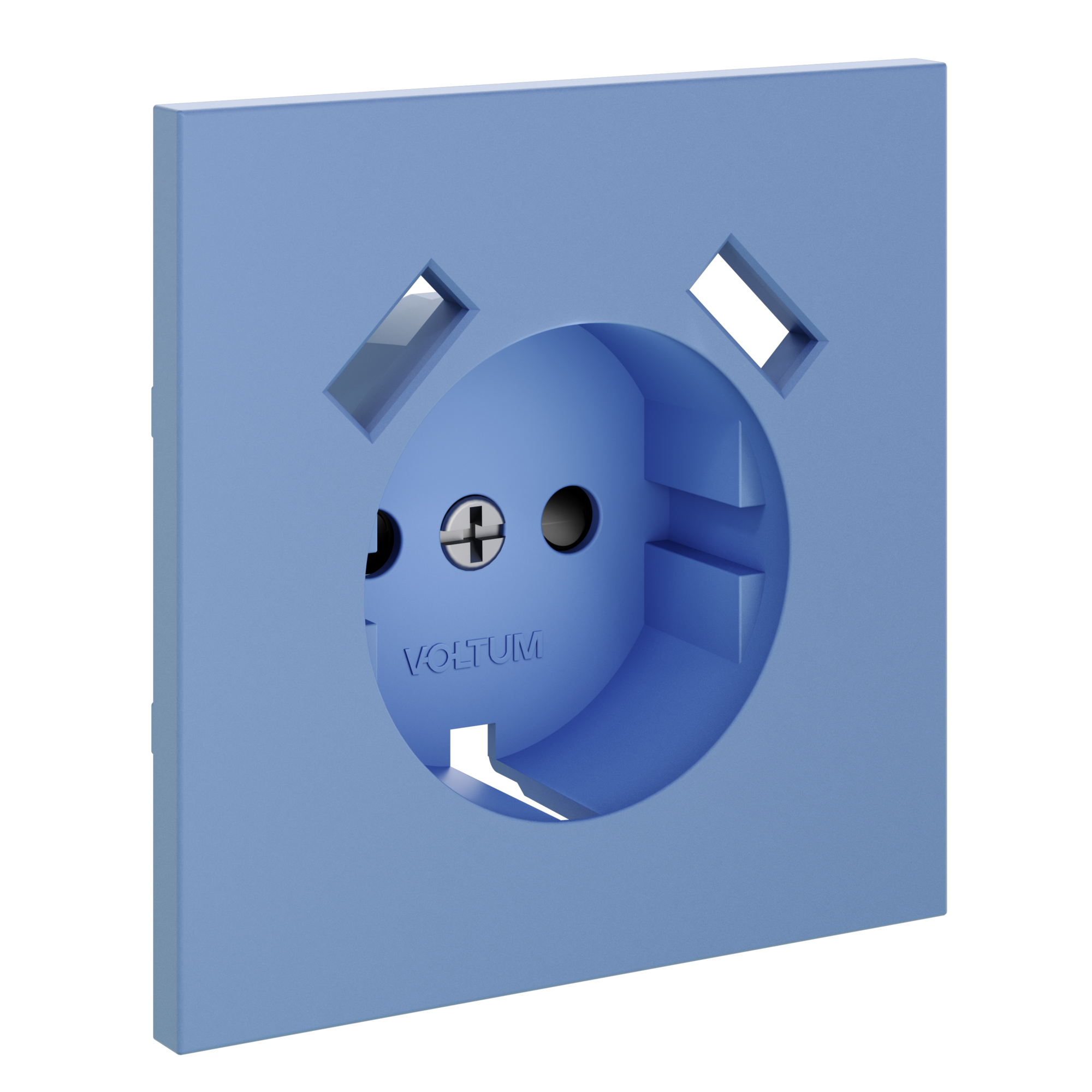 Накладка для розетки с заземлением и защитными шторками, с USB A+A, S70, деним Voltum VLS000915
