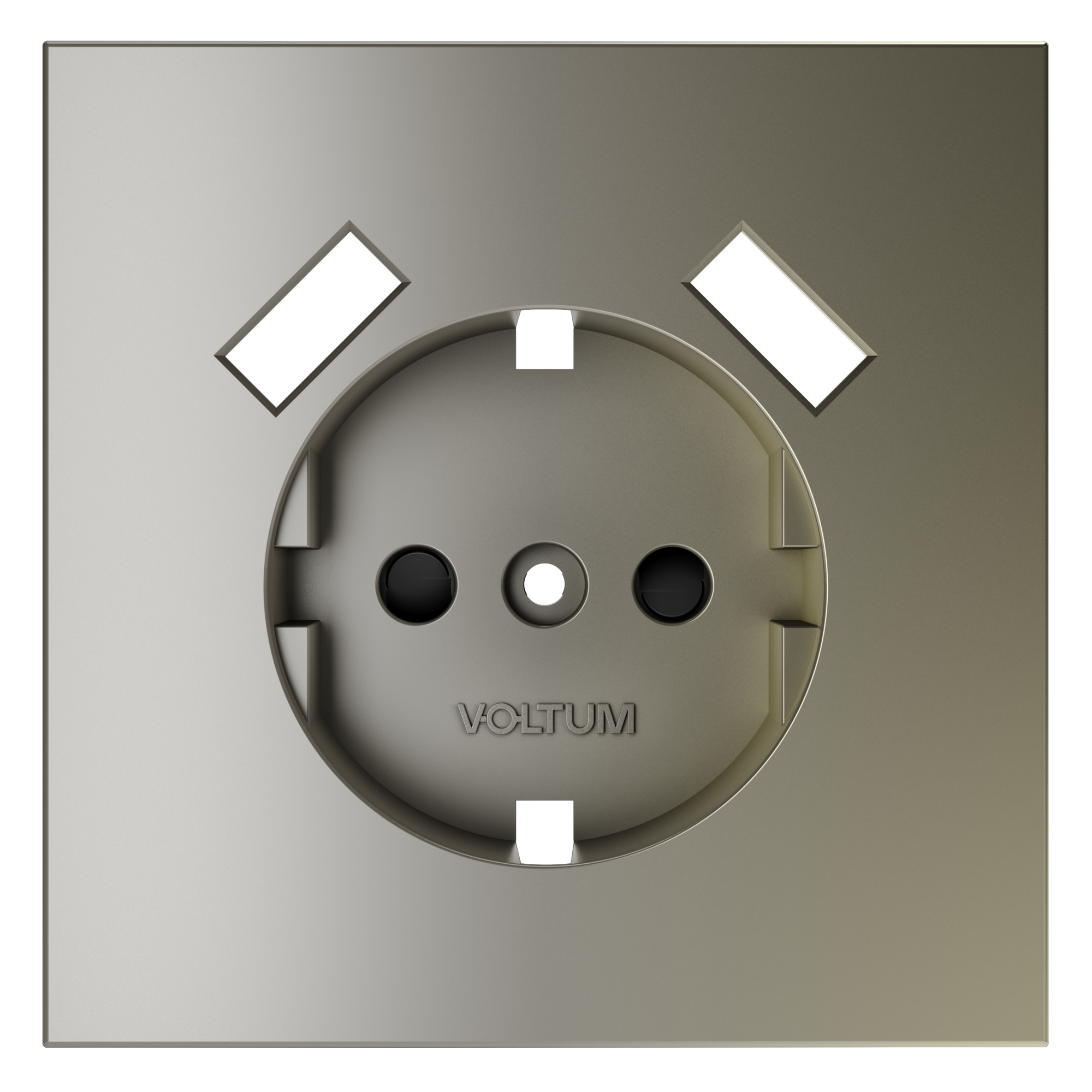 Накладка для розетки с заземлением и защитными шторками, с USB A+A, шелк Voltum S70 VLS000904, Пластик Soft touch