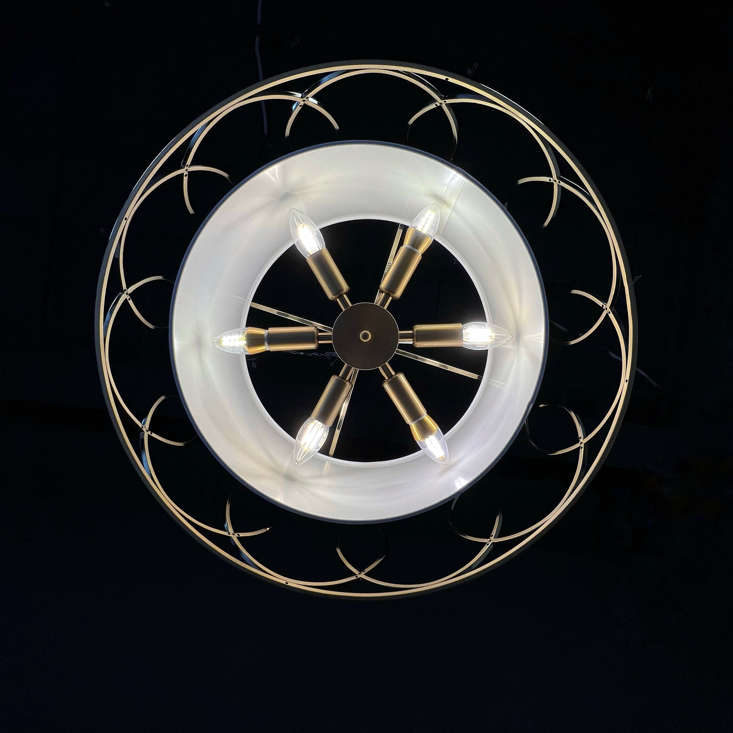 Люстра Antic solo chandelier 55*55*25 см, 6*E14*40W, ImperiumLoft 40.263, Золотистый