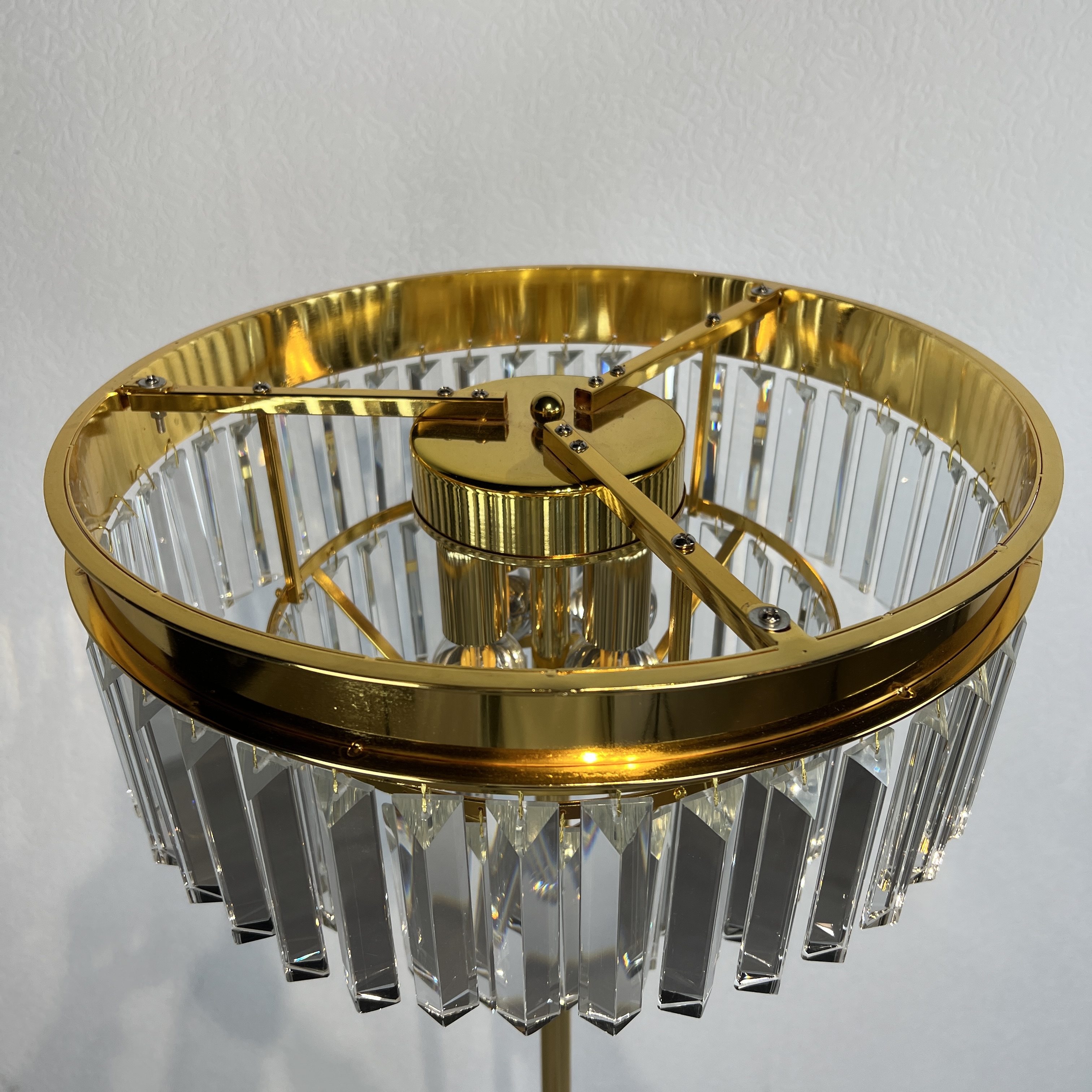 Торшер RH 1920S Odeon Clear Glass Floor Lamp GOLD 50*50*50 см, 4*E14*40W, ImperiumLoft 241415-22, Золотистый, Чёрный