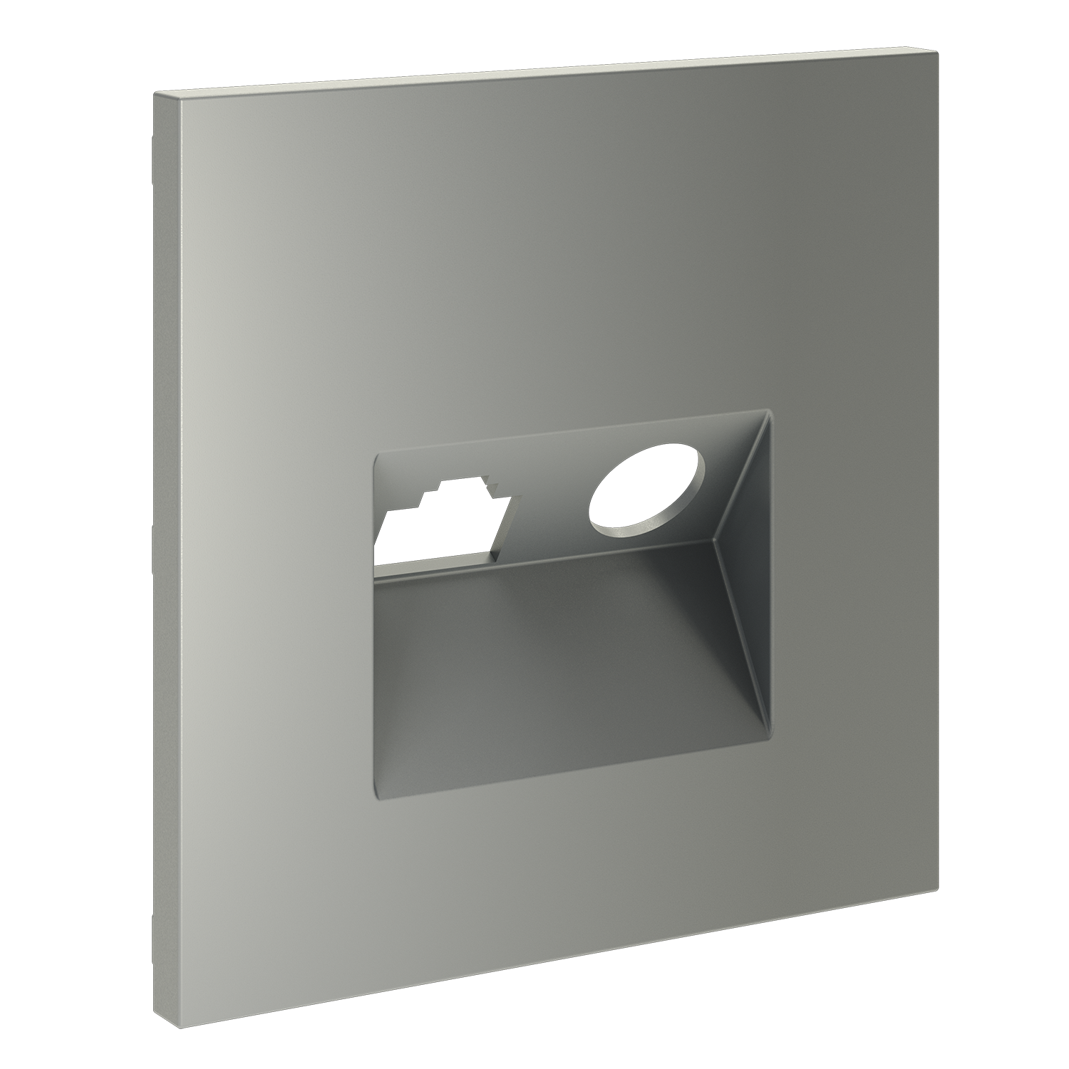 Накладка для розетки TV+RJ45 кат. 6, сталь Voltum S70 VLS002705, Пластик Soft touch