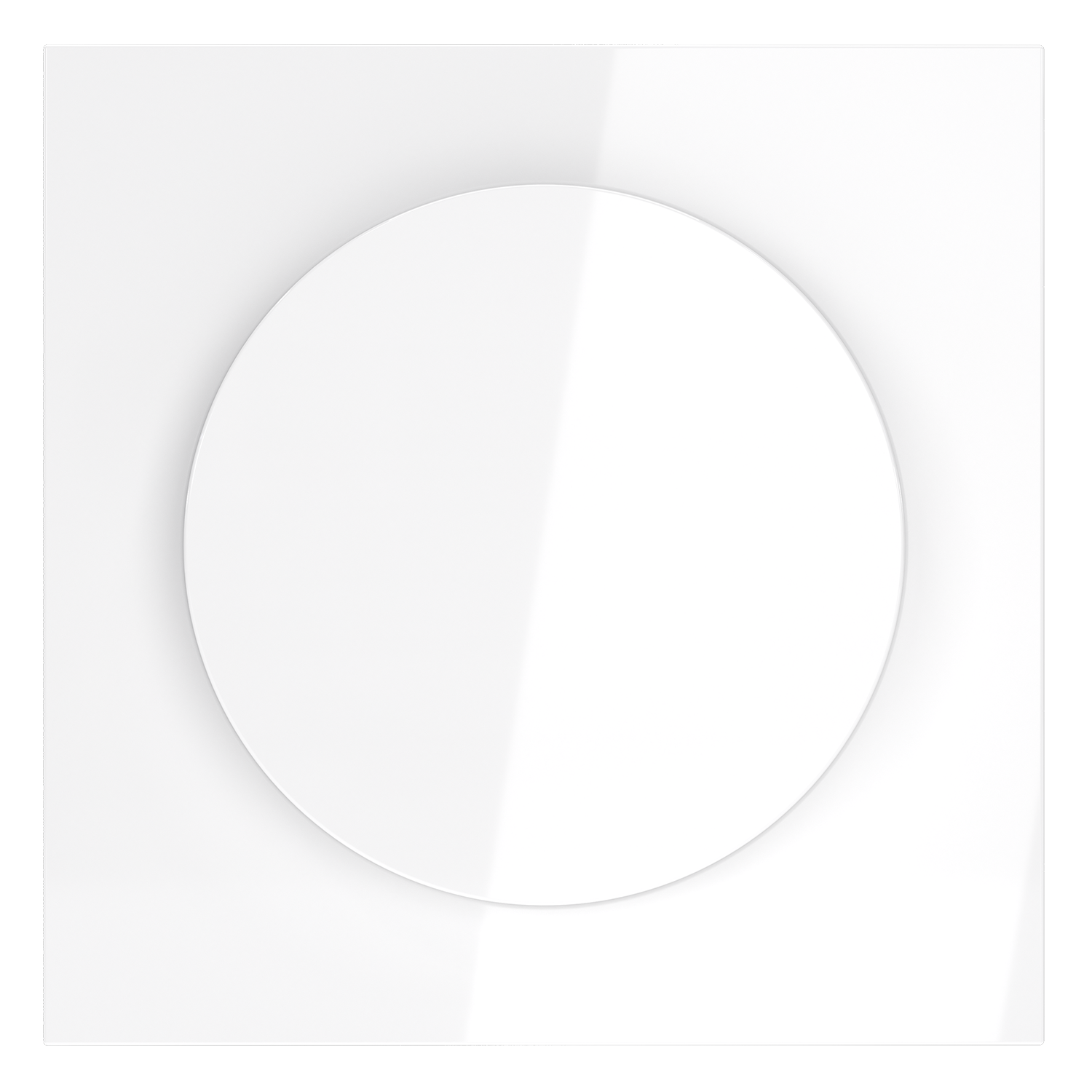 Накладка для светорегулятора поворотно-нажимного, белый глянцевый Voltum S70 VLS002001, Пластик глянцевая