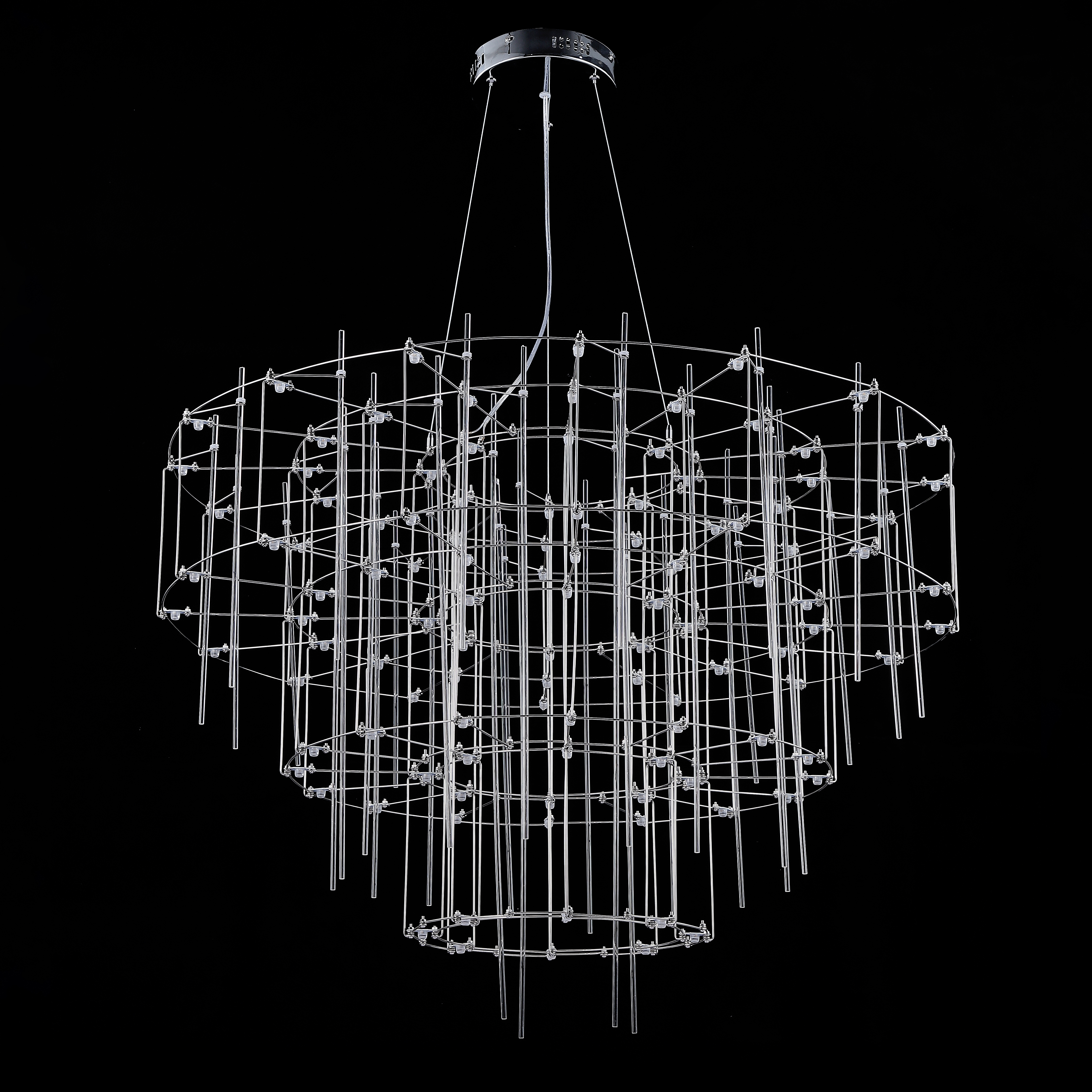 Подвесная люстра CHILL A D100 100*100*60 см, 60*LED*1W, 3000K, ImperiumLoft CHILL-A01, Хром