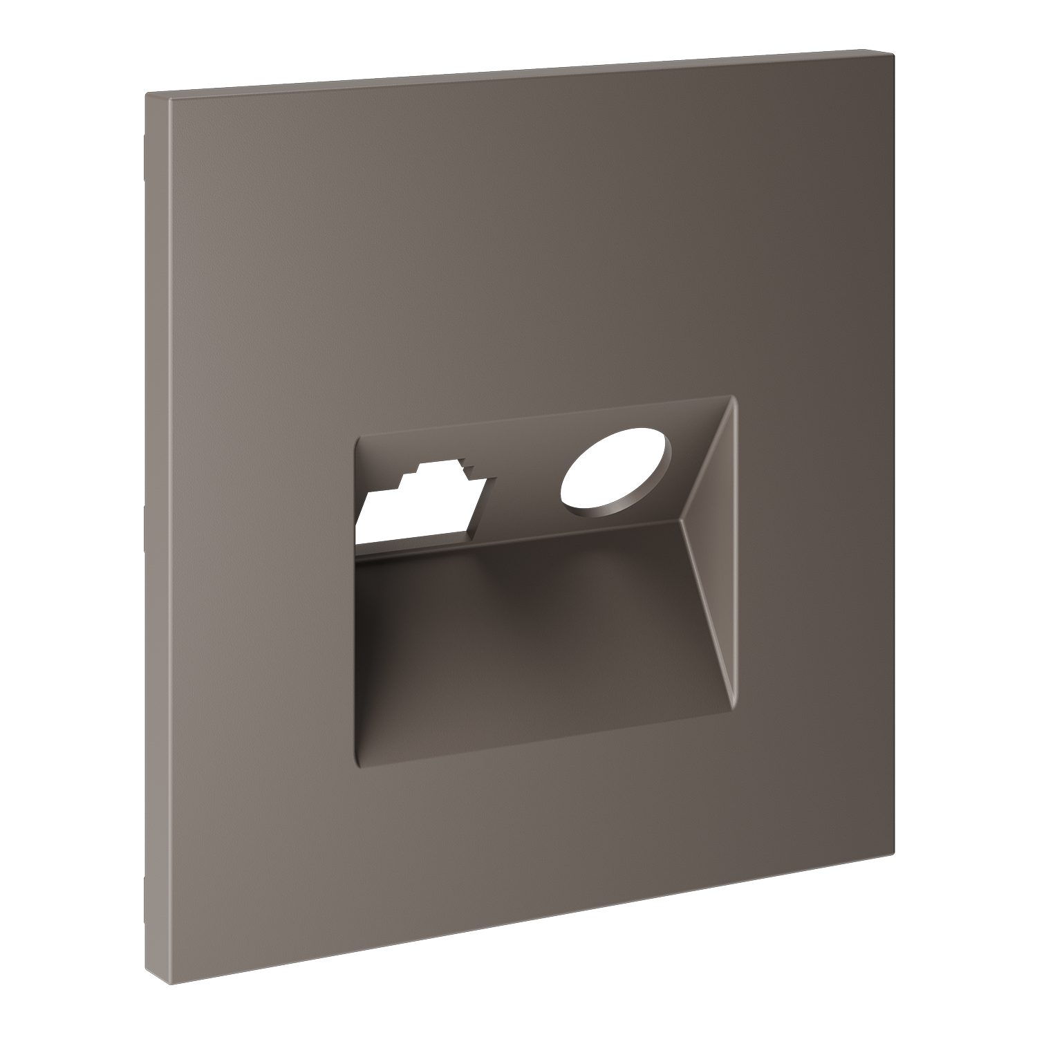 Накладка для розетки TV+RJ45 кат. 6, S70, капучино Voltum VLS002714