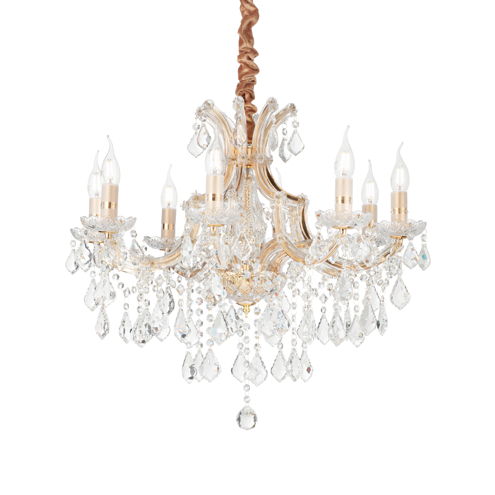 Люстра подвесная ideal lux Napoleon SP8 Е14 167398. 70/70/44 см