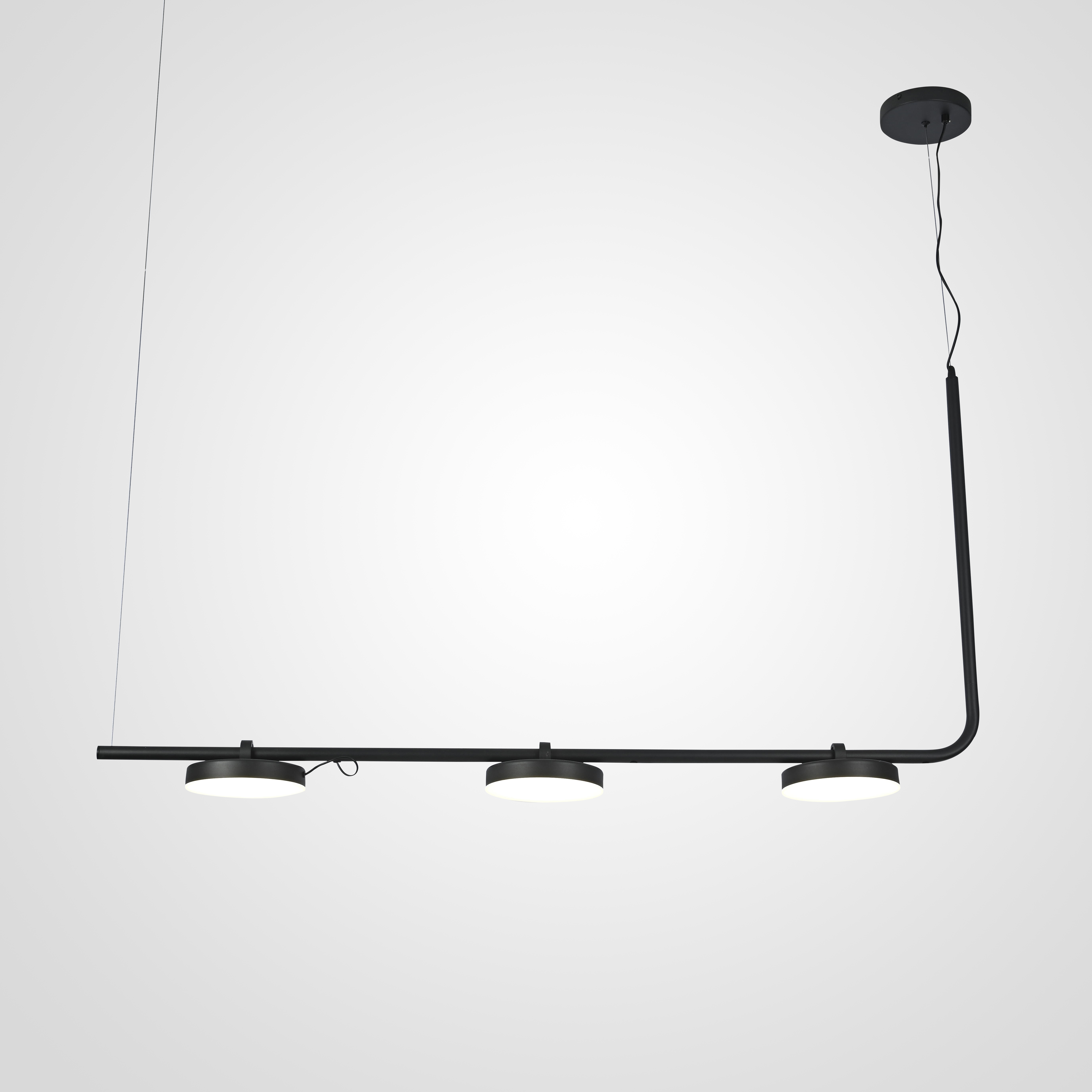 Подвесной светильник CARY-LONG 120*16,5*65 см, 3*LED*13W, 3000, 4000, 5000K, ImperiumLoft CARY-LONG01, Чёрный
