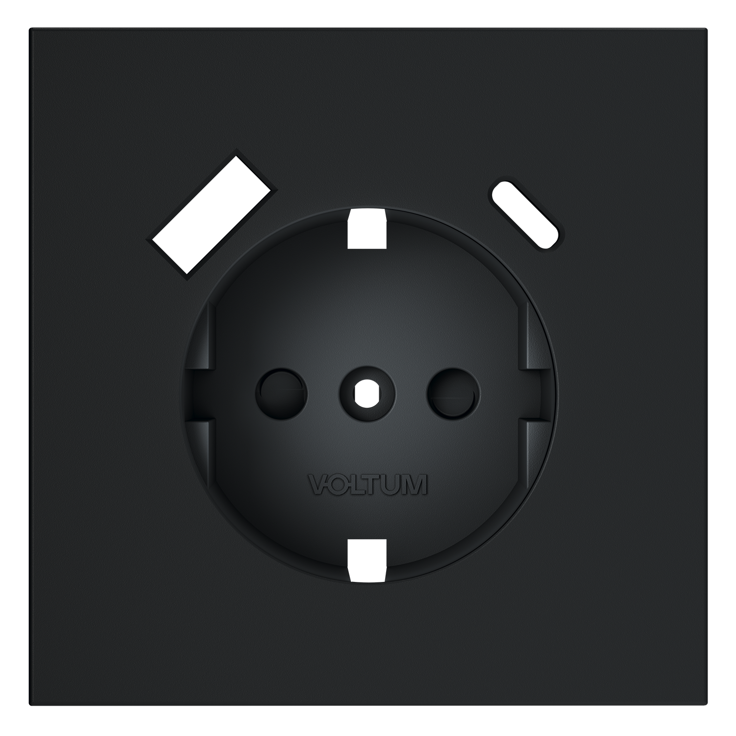 Накладка для розетки с заземлением и защитными шторками, с USB A+C, графит Voltum S70 VLS001007, Пластик Soft touch