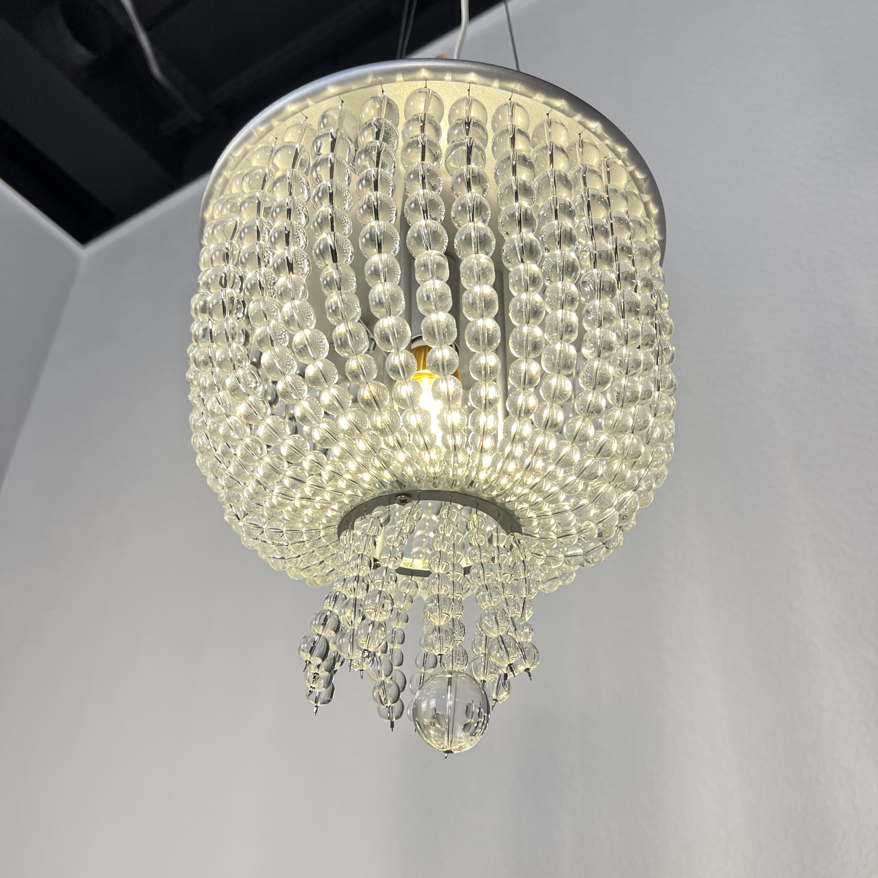 Потолочная люстра Jacqueline White Sconce 25*25*26 см, 1*E14*40W, ImperiumLoft 44.444, Серебристый