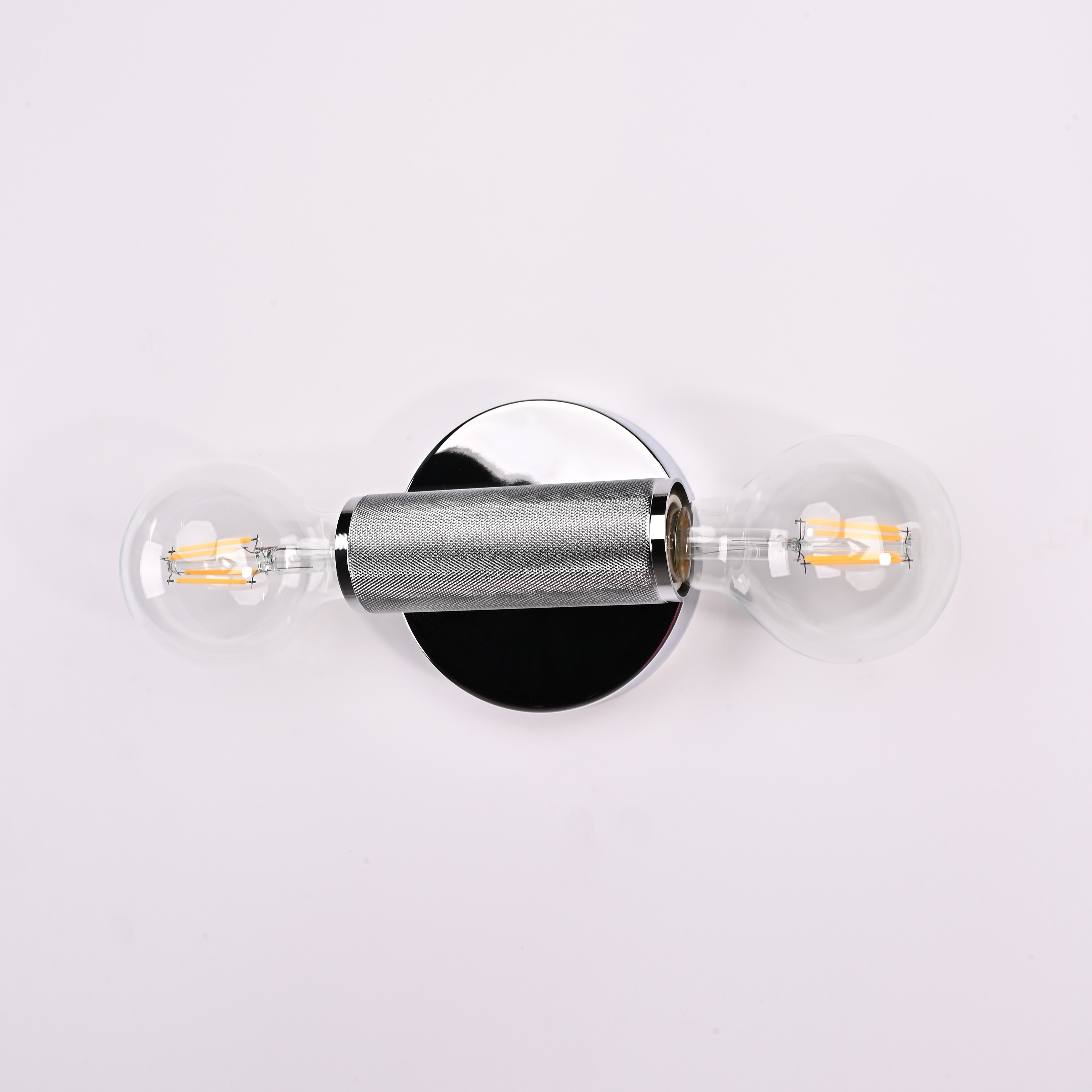 Бра RH Utilitaire Inline Sconce Silver 28,5*8*10 см, 2*E27*60W, ImperiumLoft 44.559, Никель