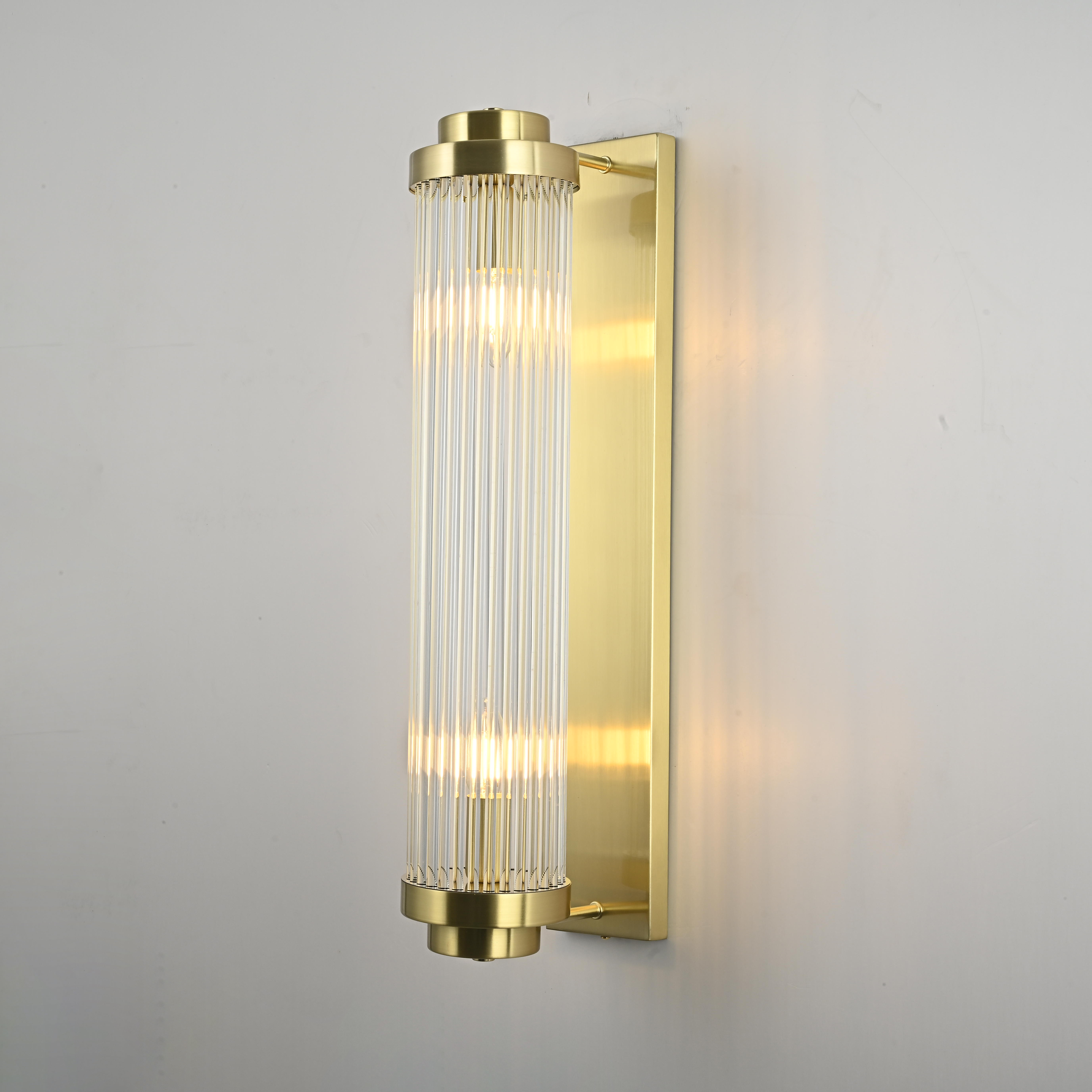 Бра Brass Kiosk 60 20*12*60 см, 2*E14*40W, ImperiumLoft 44.683-0, Латунь