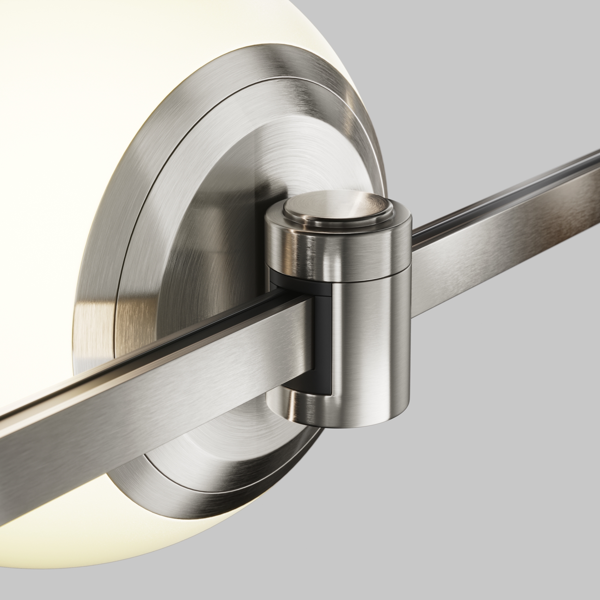 Трековый светильник 16,7*15*-15 см, *LED*8W, 3000K, Maytoni Technical Luna TR229-1-8W3K-PT, Платина
