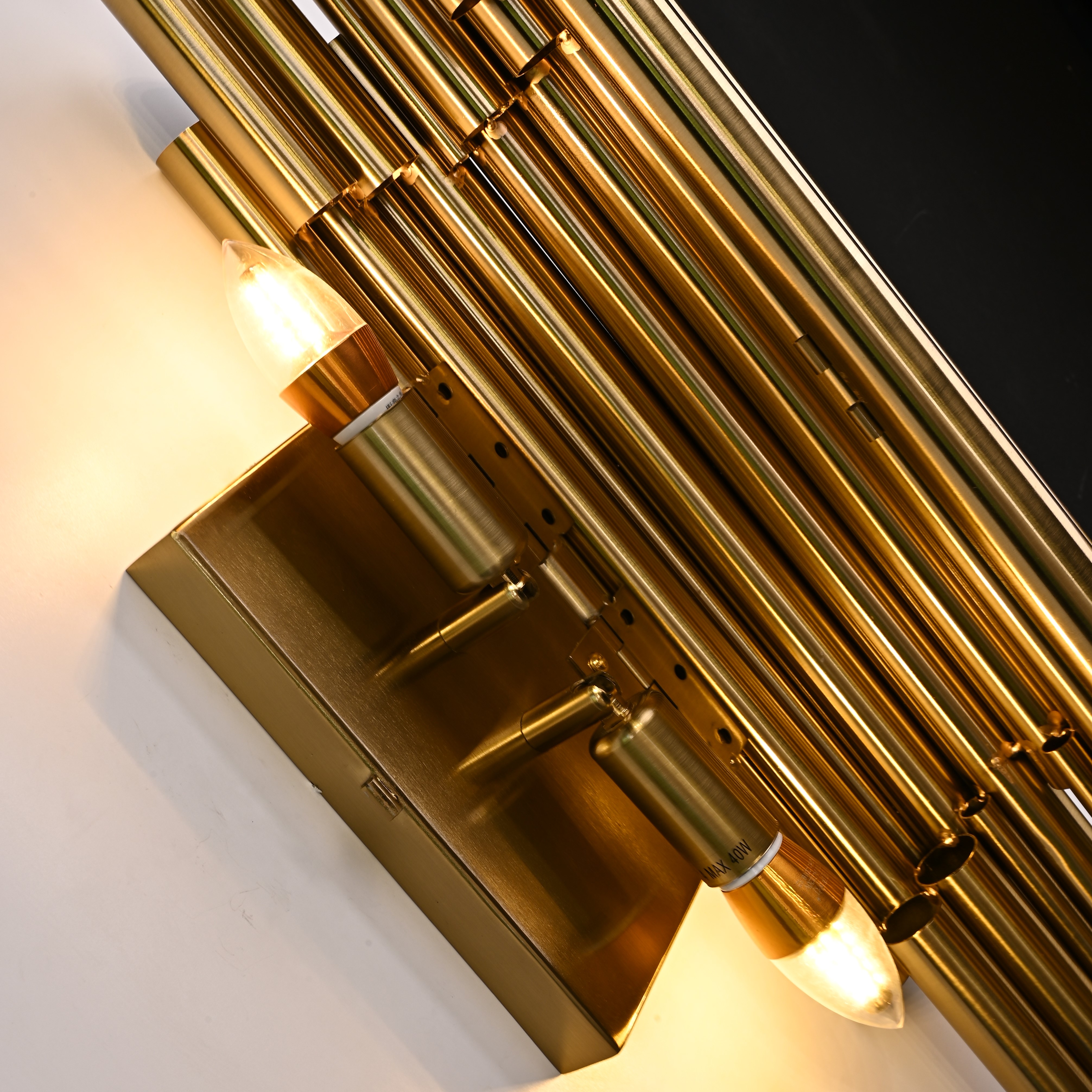 Бра Brubeck Delightfull 18*18*55 см, 2*E14*40W, ImperiumLoft 44.117, Золотистый