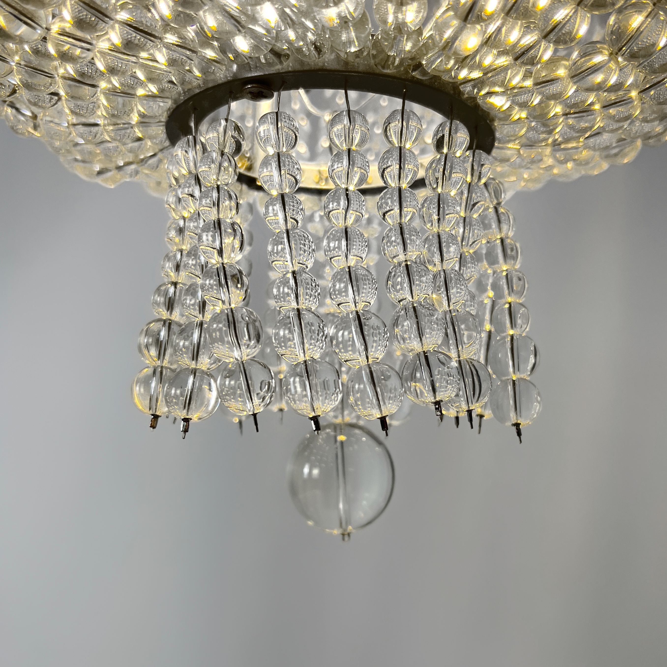 Потолочная люстра Jacqueline White Sconce 25*25*26 см, 1*E14*40W, ImperiumLoft 44.444, Серебристый